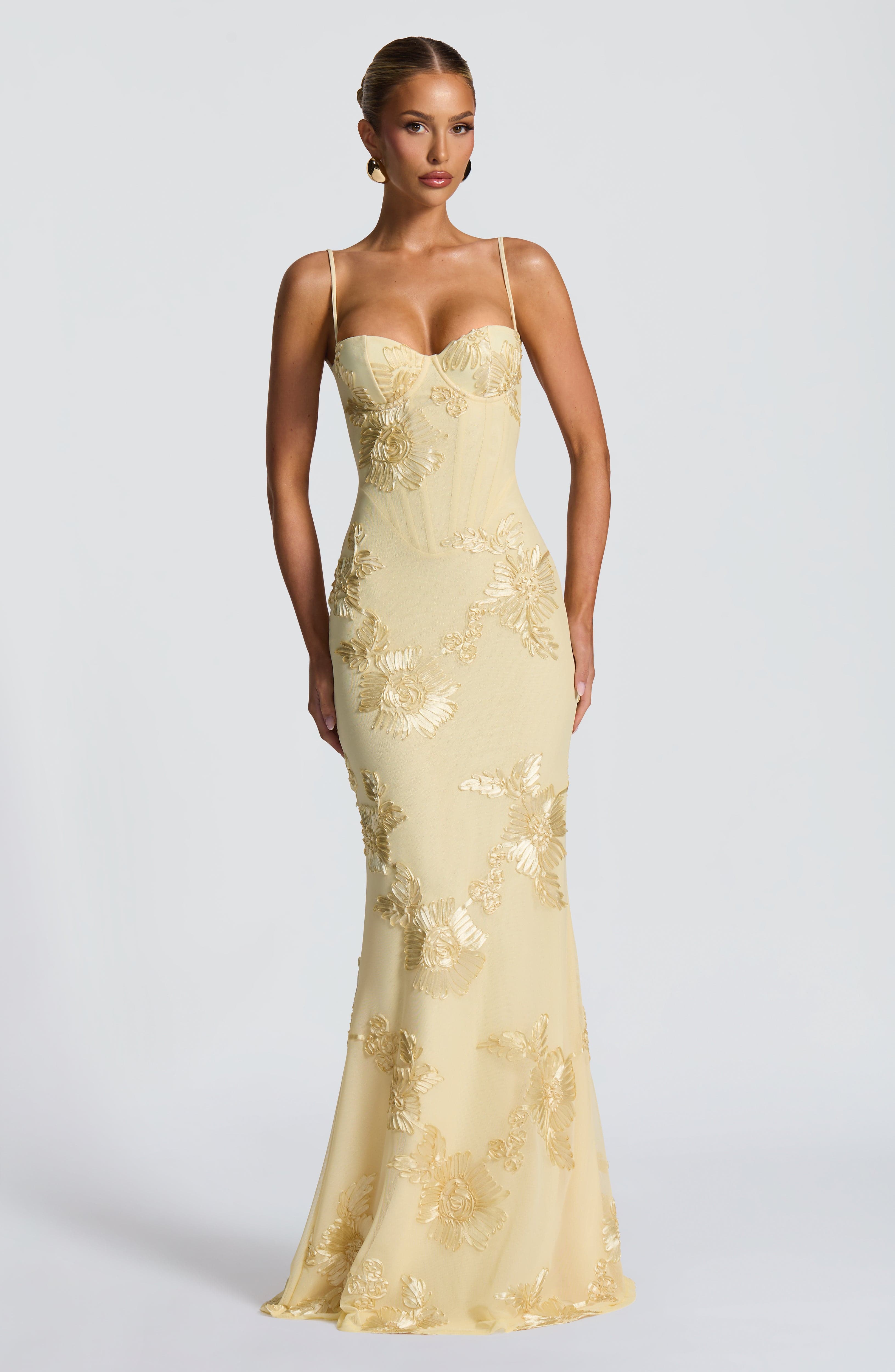 minilena Nefertiti Maxi Dress Lemon