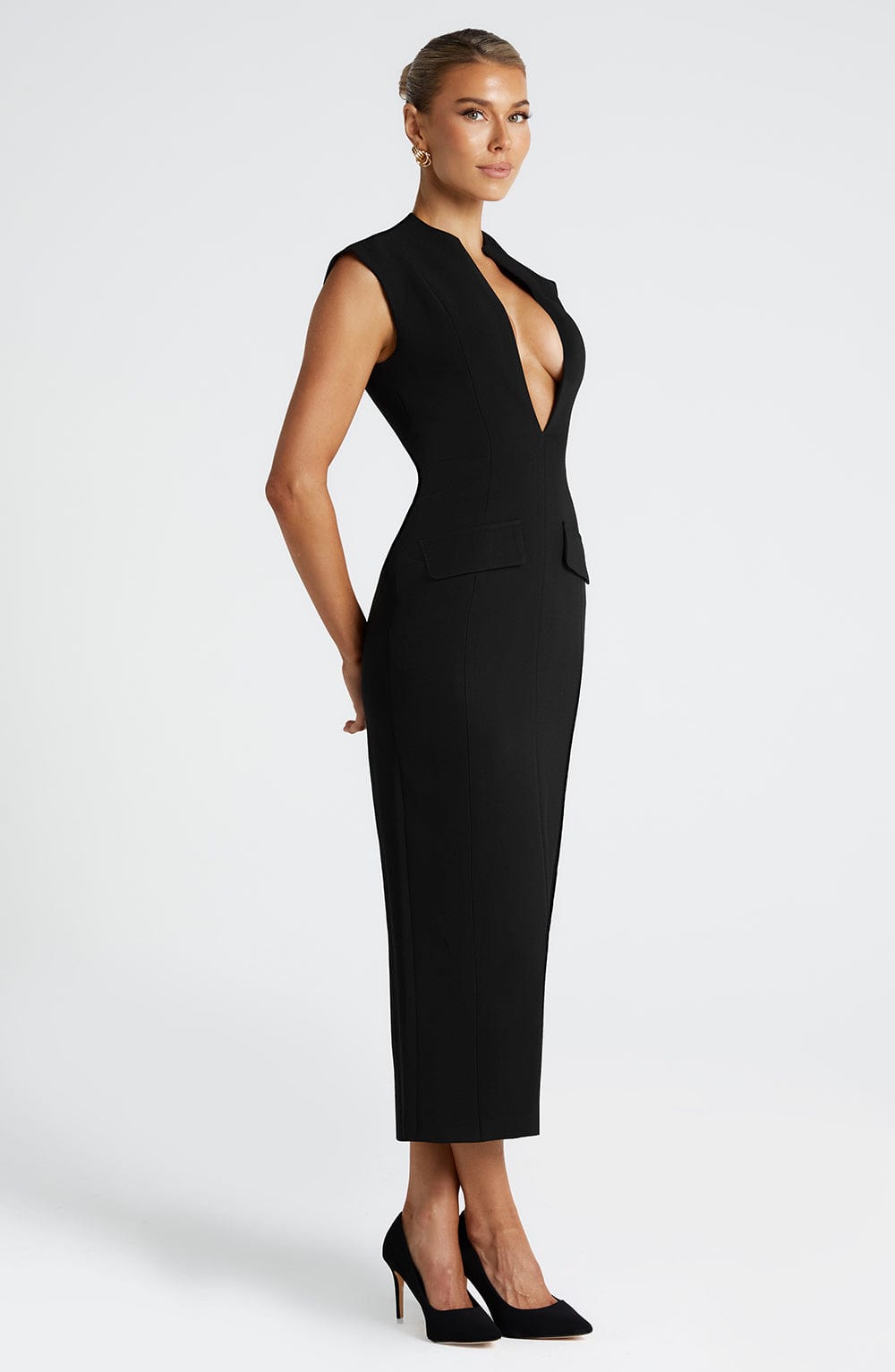 minilena Nellie Midi Dress Black
