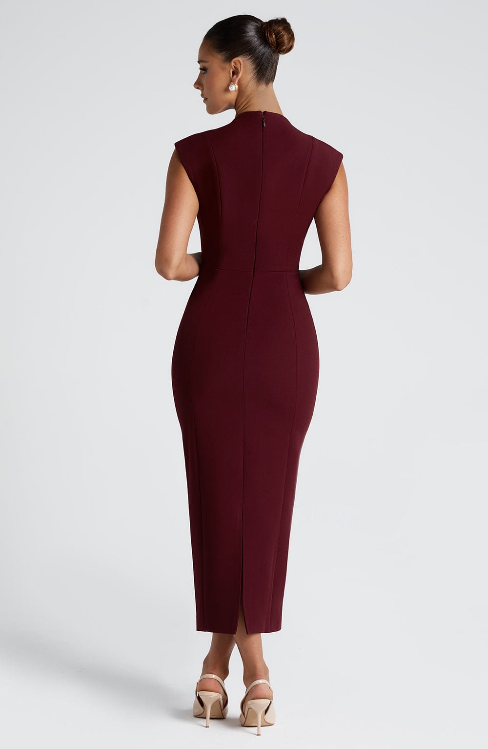 minilena Nellie Midi Dress Cherry Lacquer
