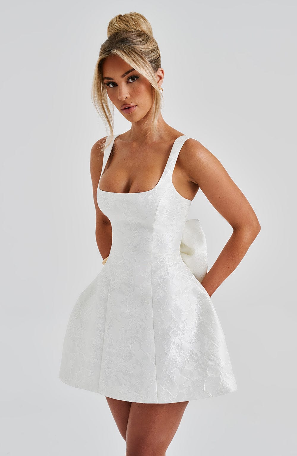 minilena Orla Mini Dress Ivory