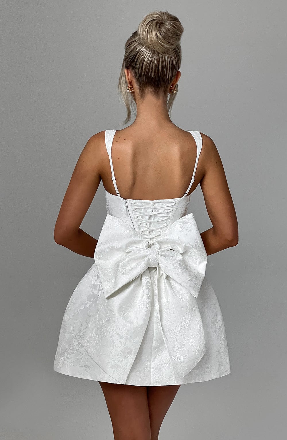 minilena Orla Mini Dress Ivory