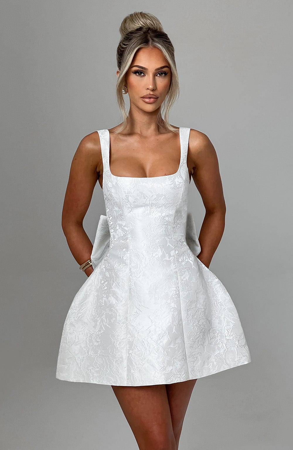minilena Orla Mini Dress Ivory