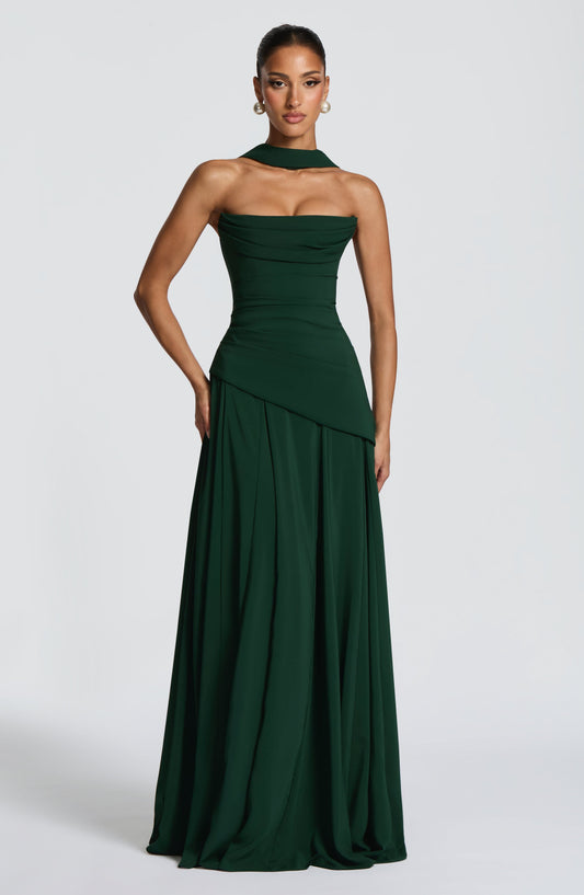 minilena Patricia Maxi Dress Emerald
