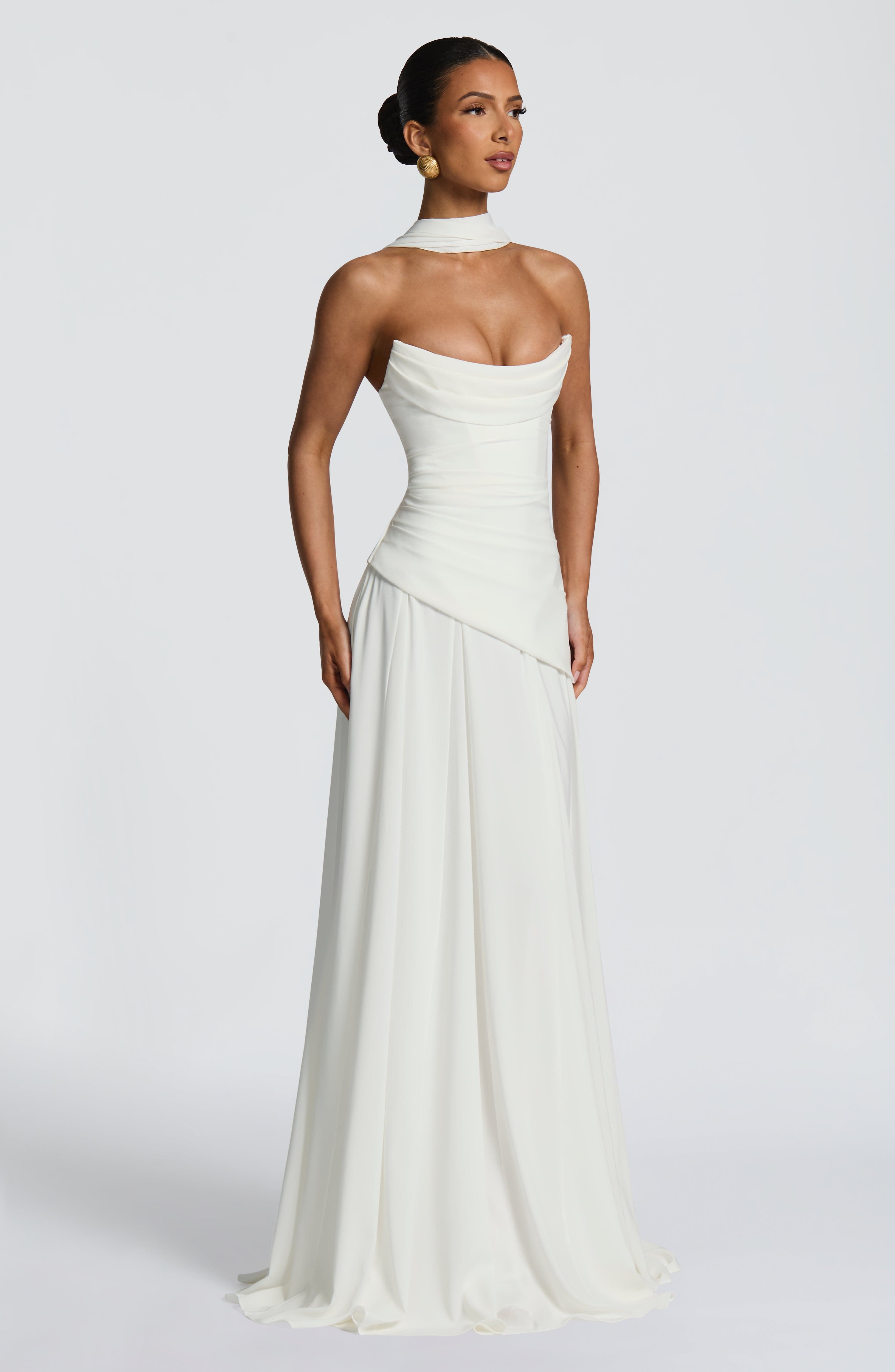 minilena Patricia Maxi Dress Ivory