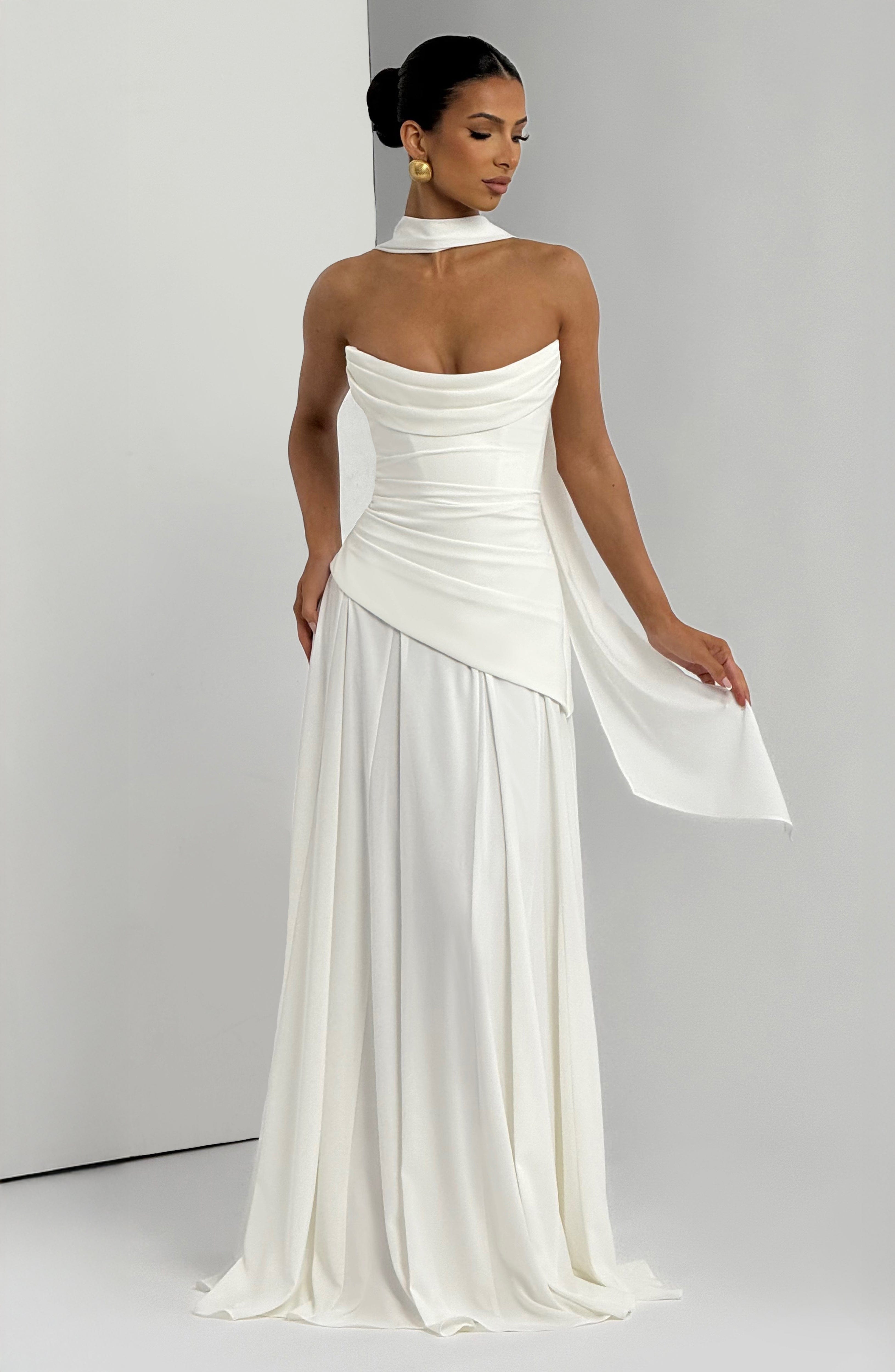 minilena Patricia Maxi Dress Ivory