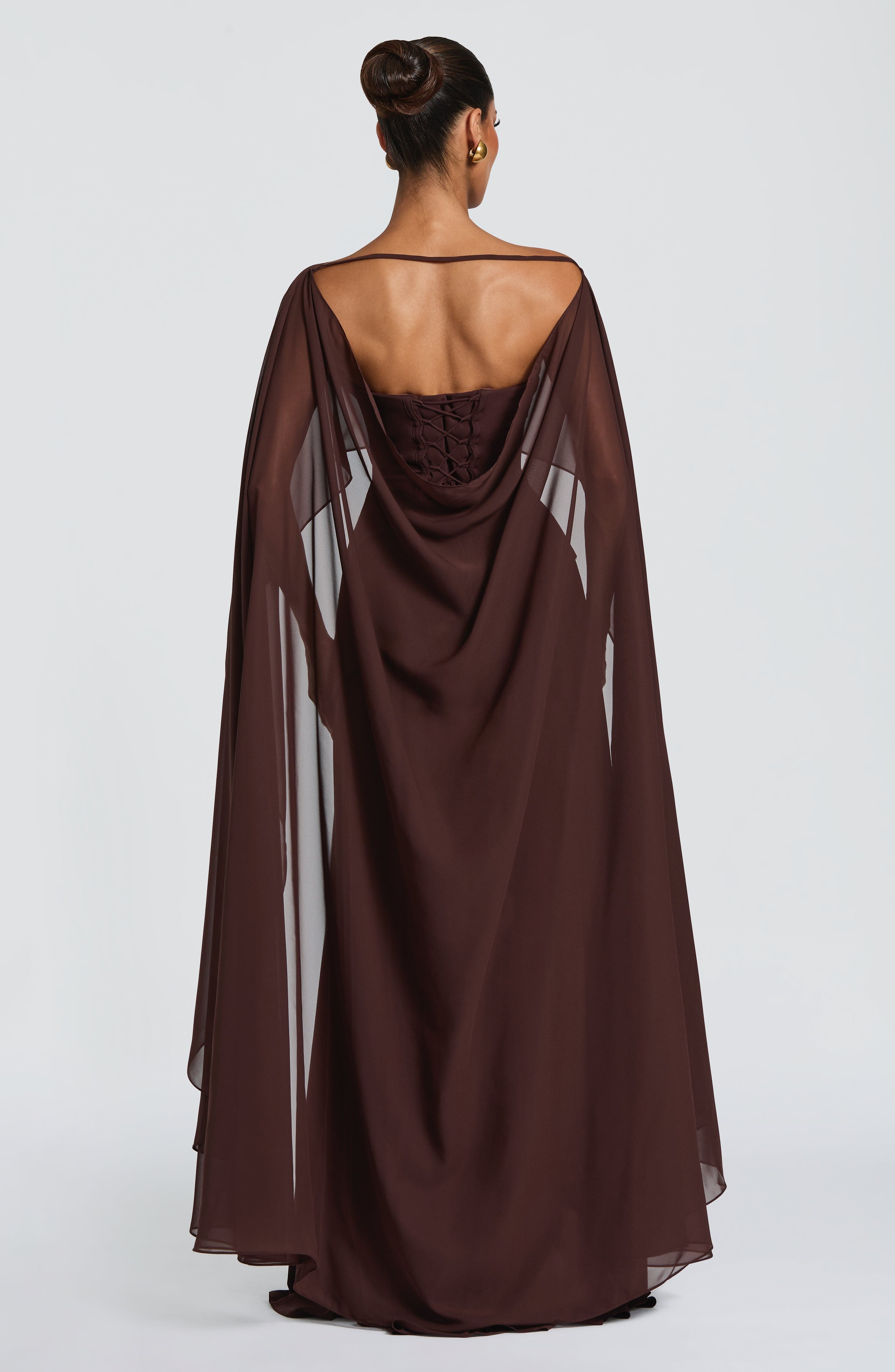 minilena Patricia Maxi Dress Plum Brown