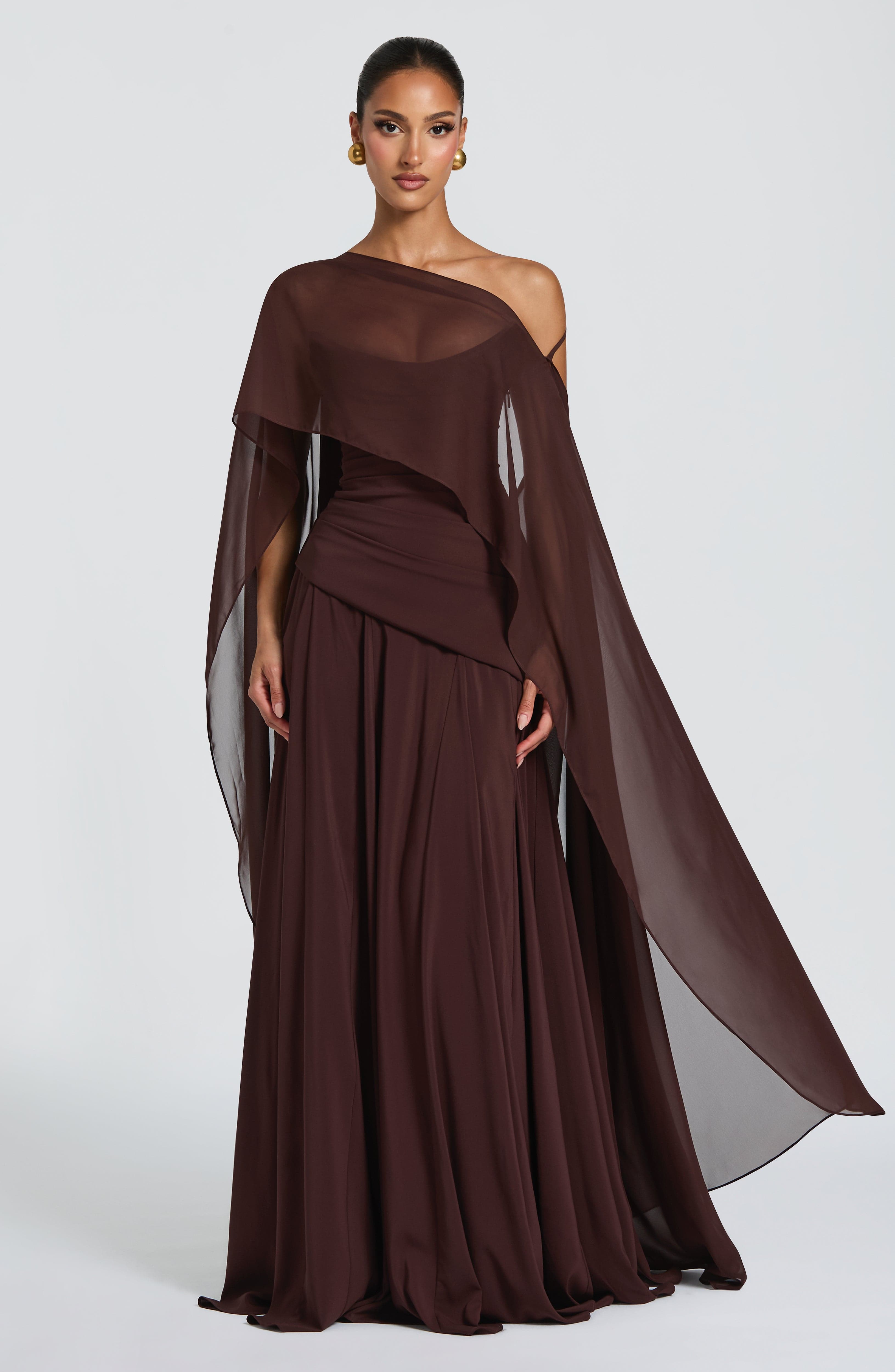 minilena Patricia Maxi Dress Plum Brown