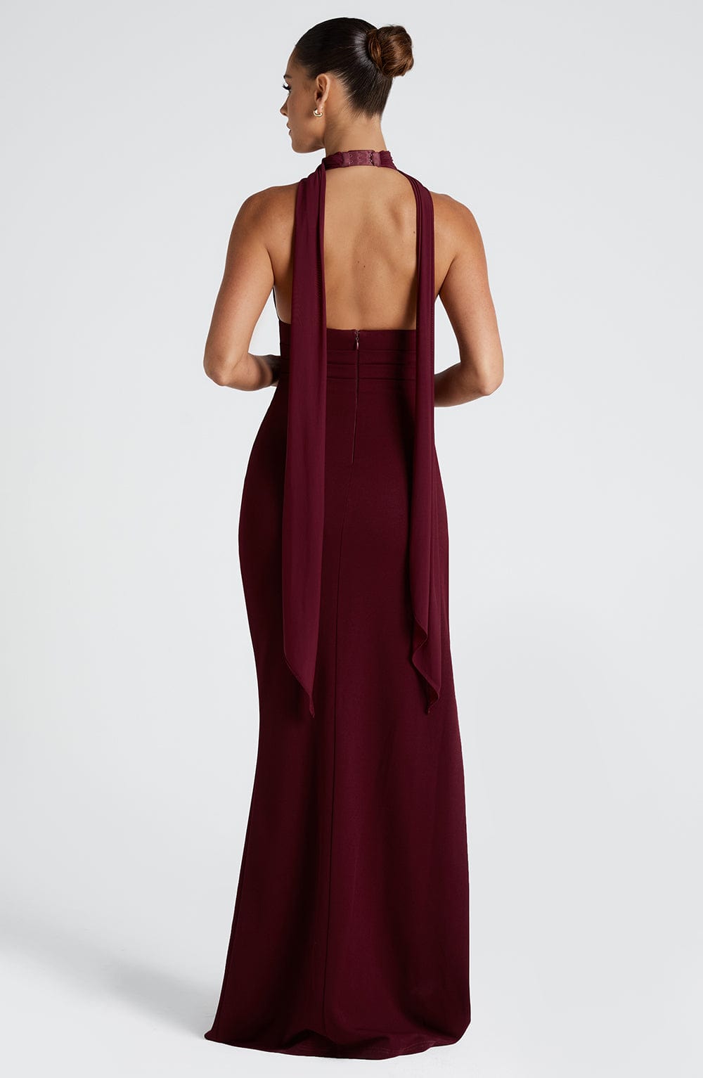 minilena Paulina Maxi Dress Cherry Lacquer