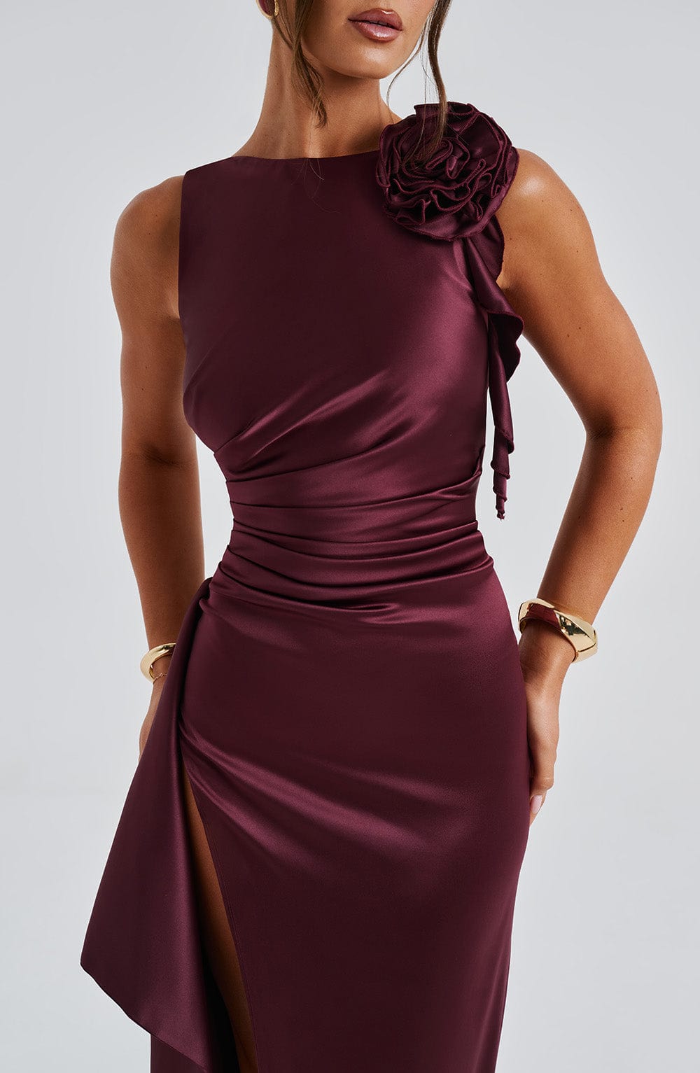 minilena Peggy Maxi Dress Cherry Lacquer