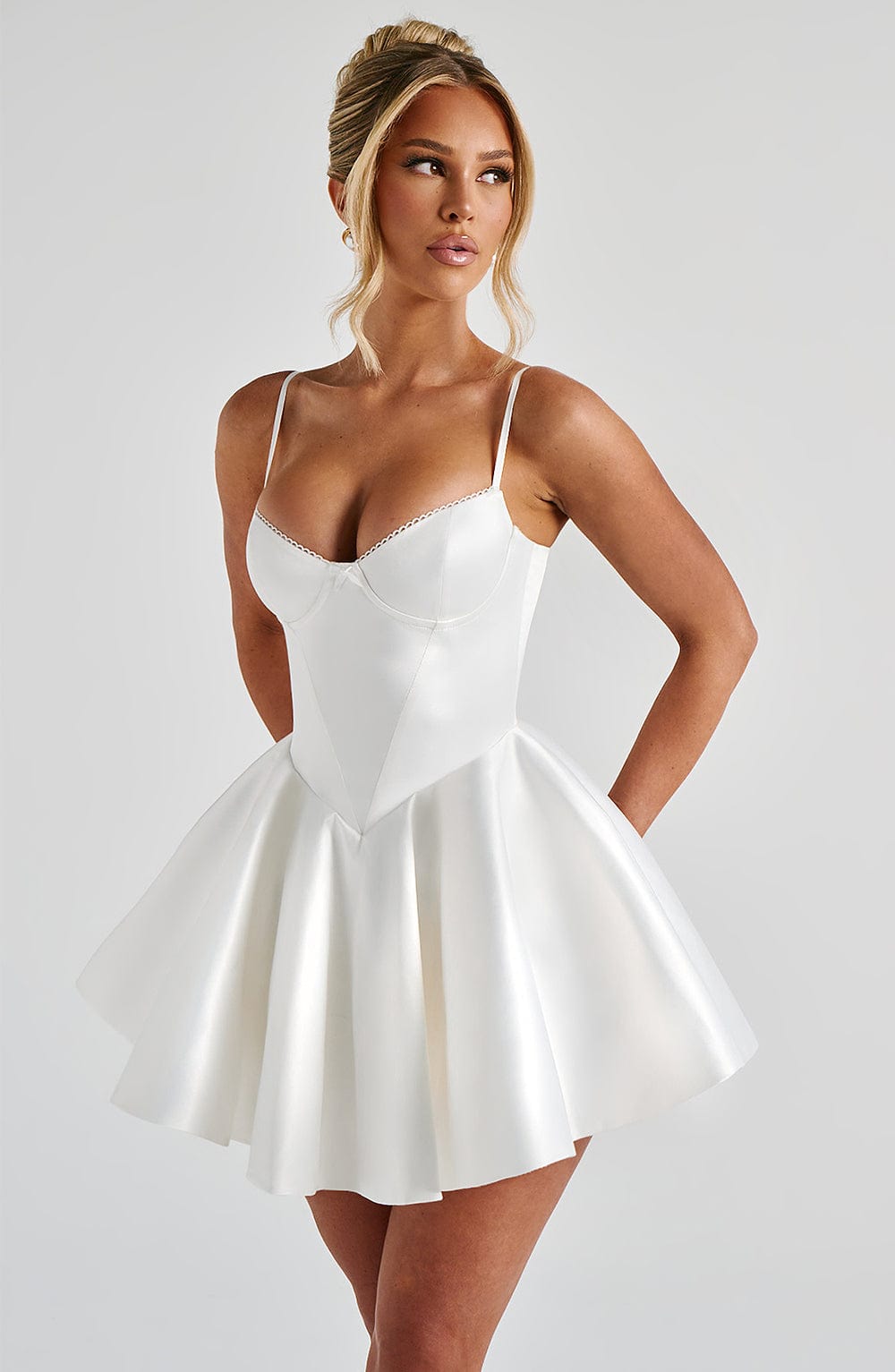 minilena Poppy Mini Dress Ivory