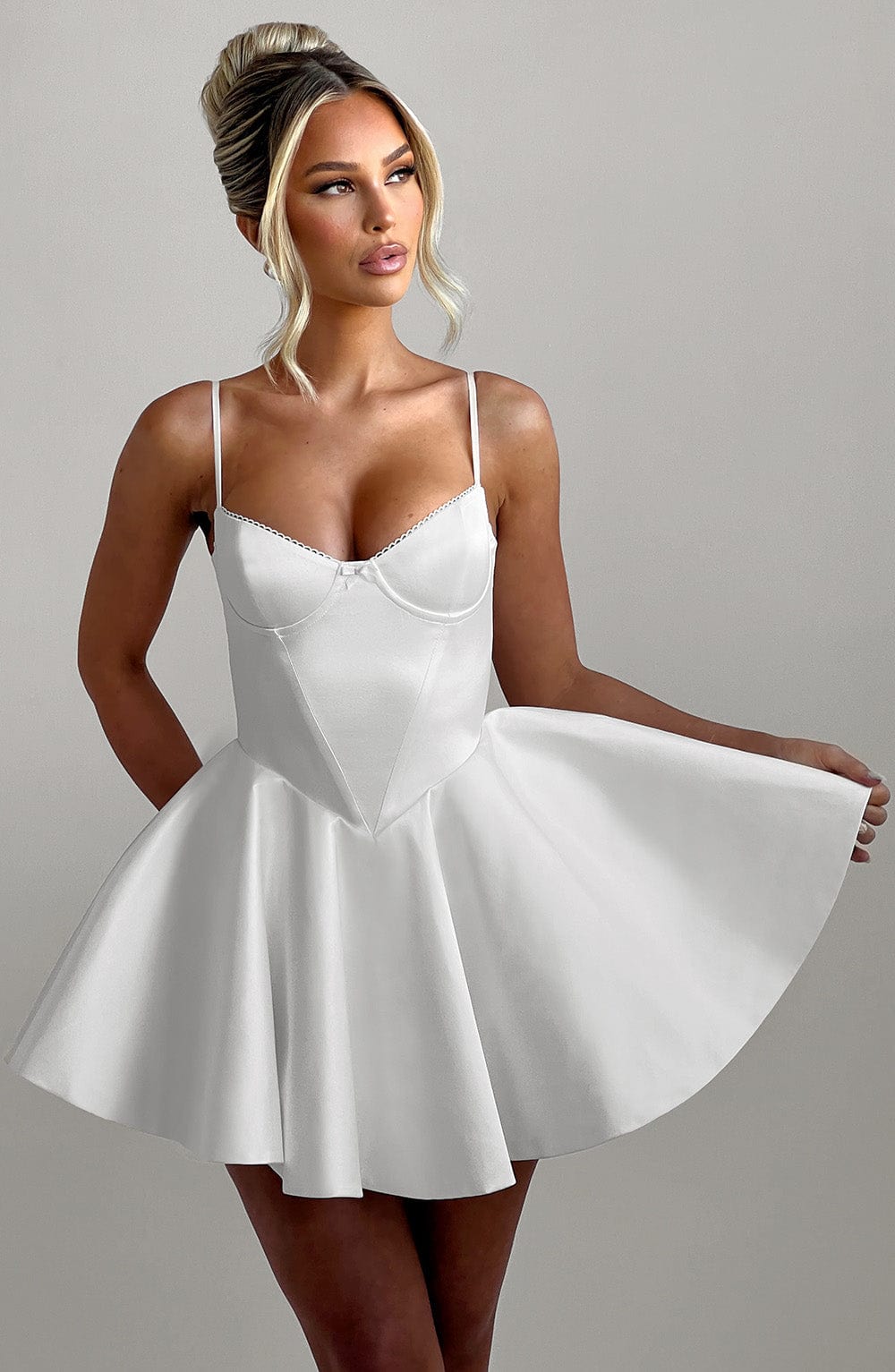 minilena Poppy Mini Dress Ivory