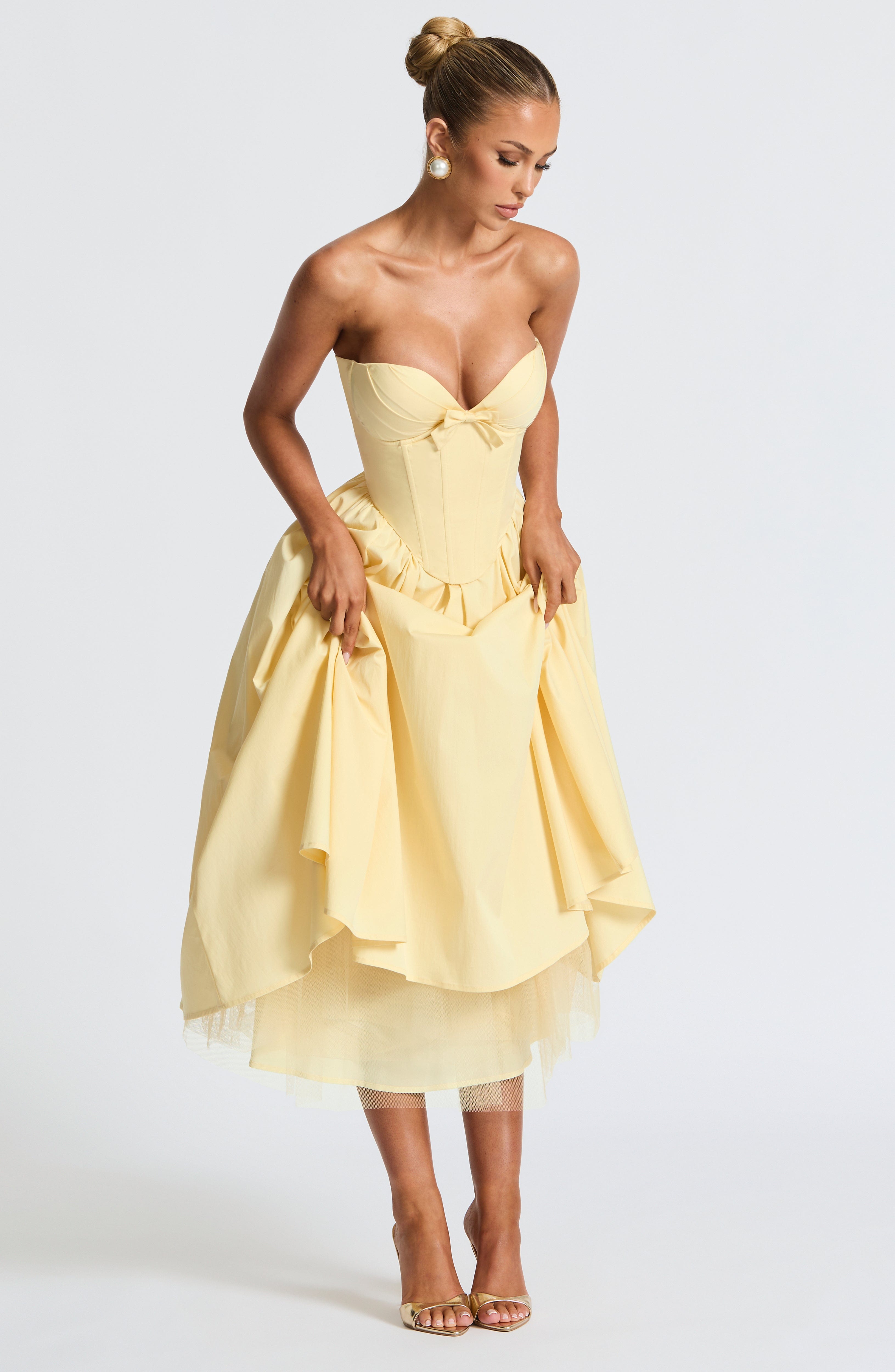 minilena Prim Midi Dress Lemon