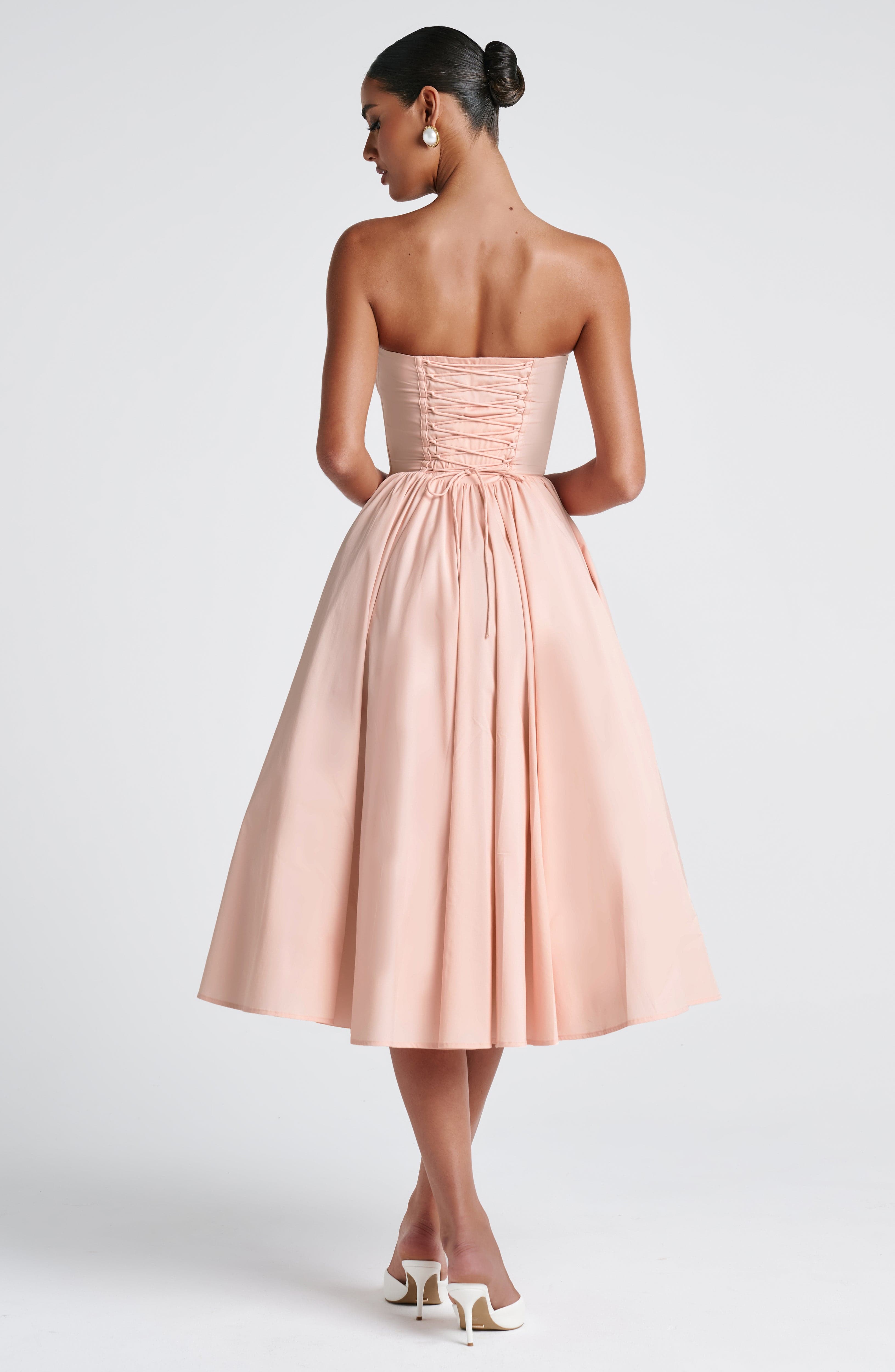 minilena Prim Midi Dress Soft Peach