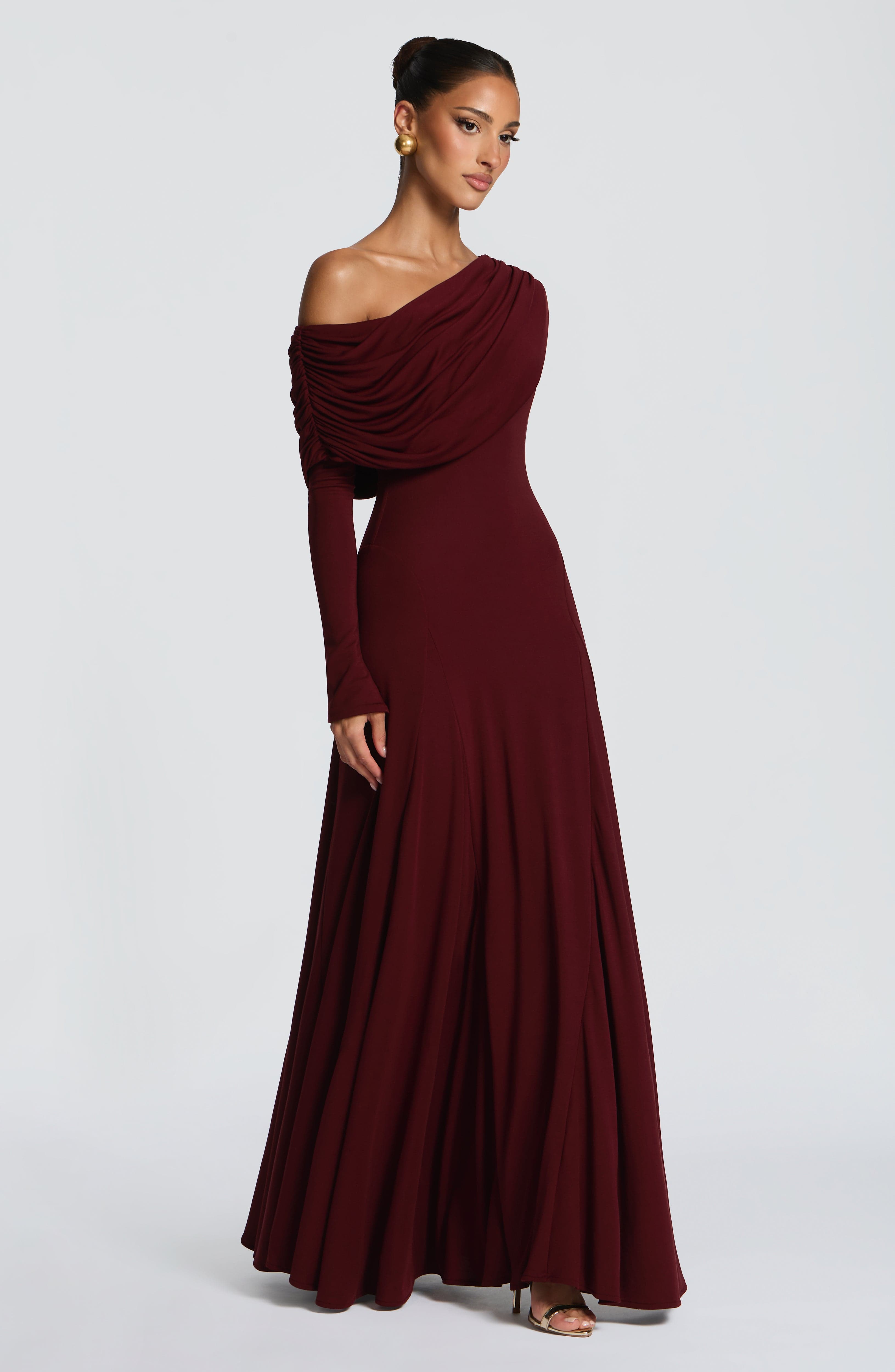 minilena Rafaela Maxi Dress Cherry Lacquer