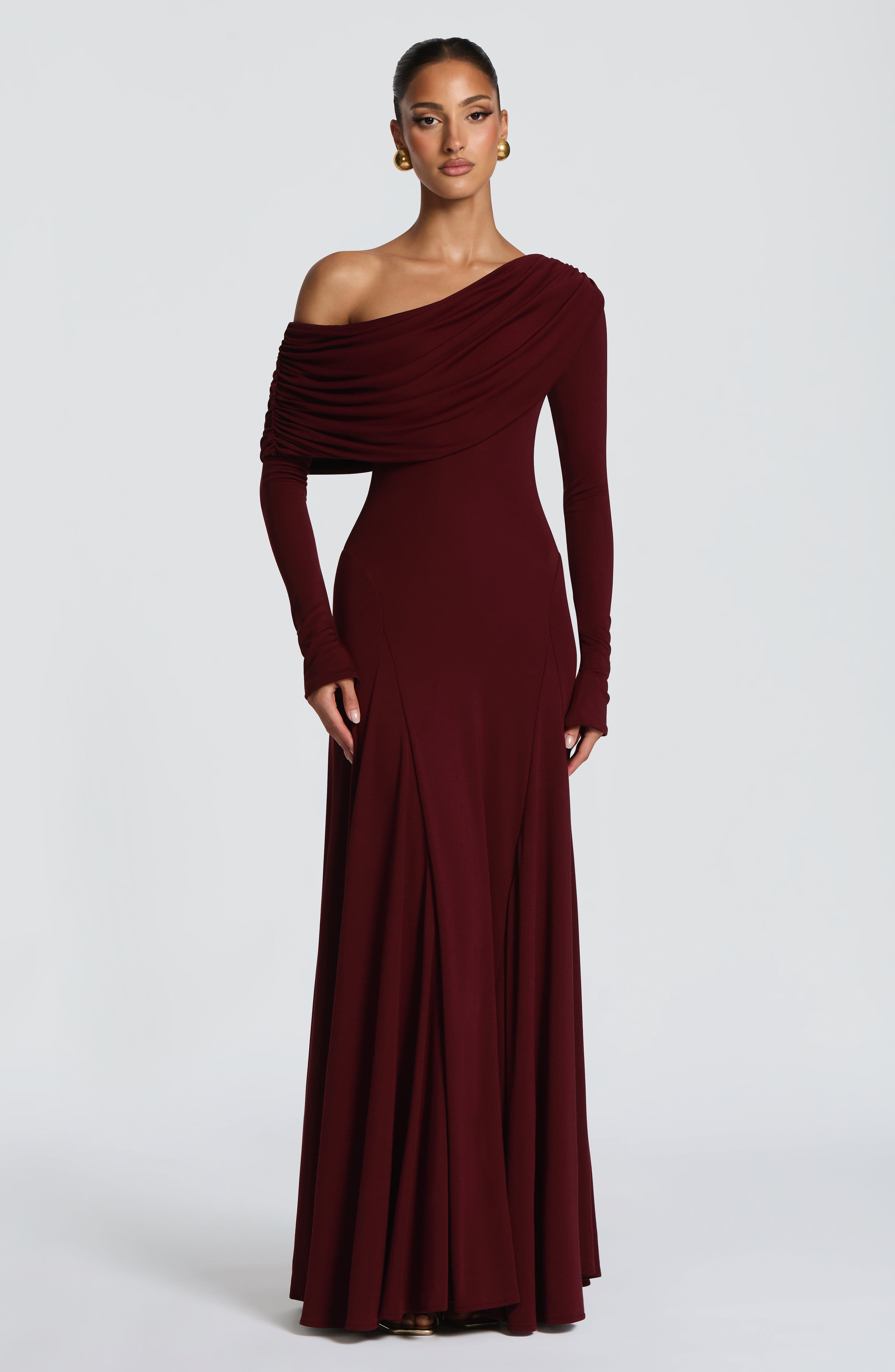 minilena Rafaela Maxi Dress Cherry Lacquer