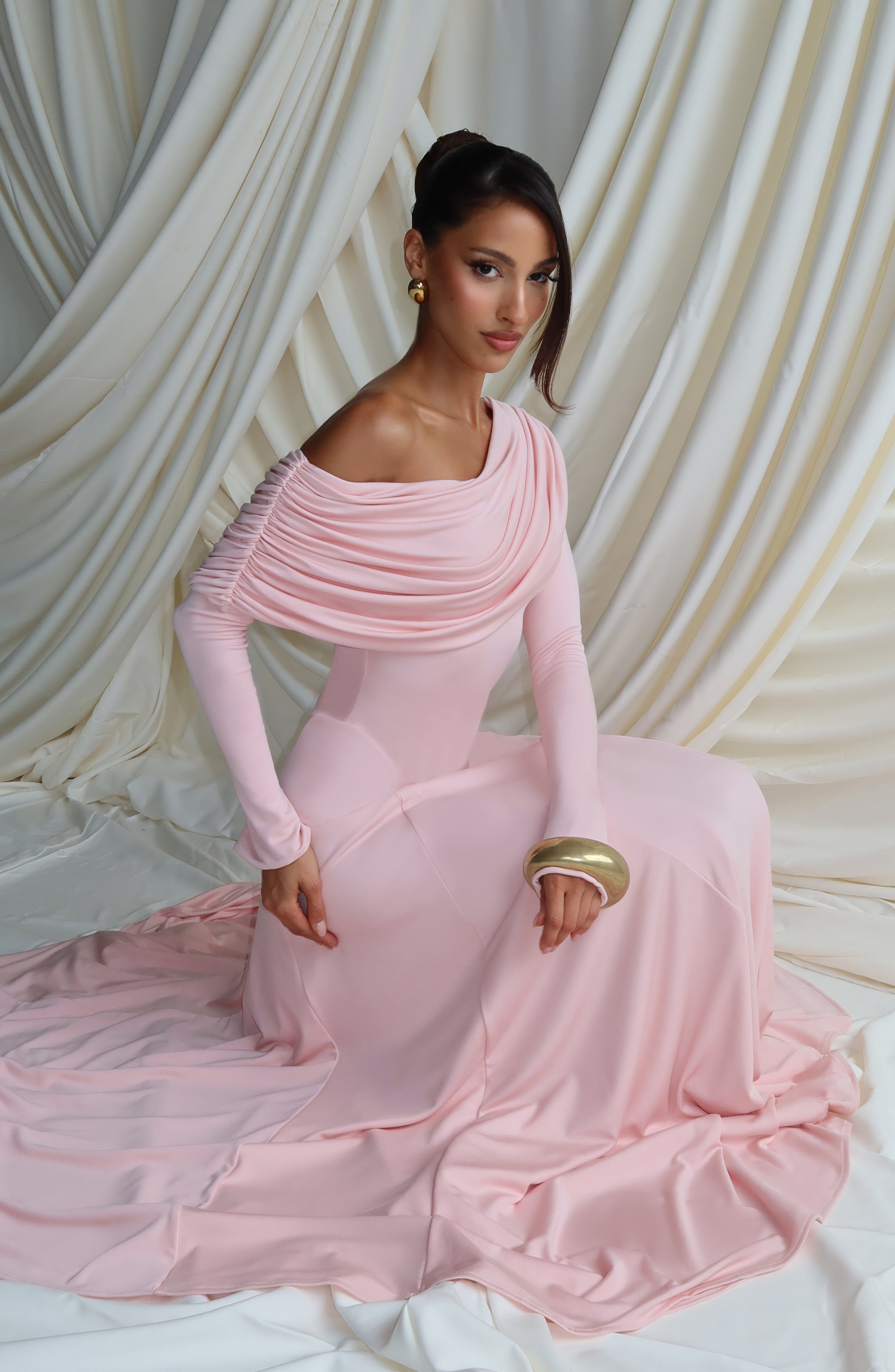 minilena Rafaela Maxi Dress Soft Blush