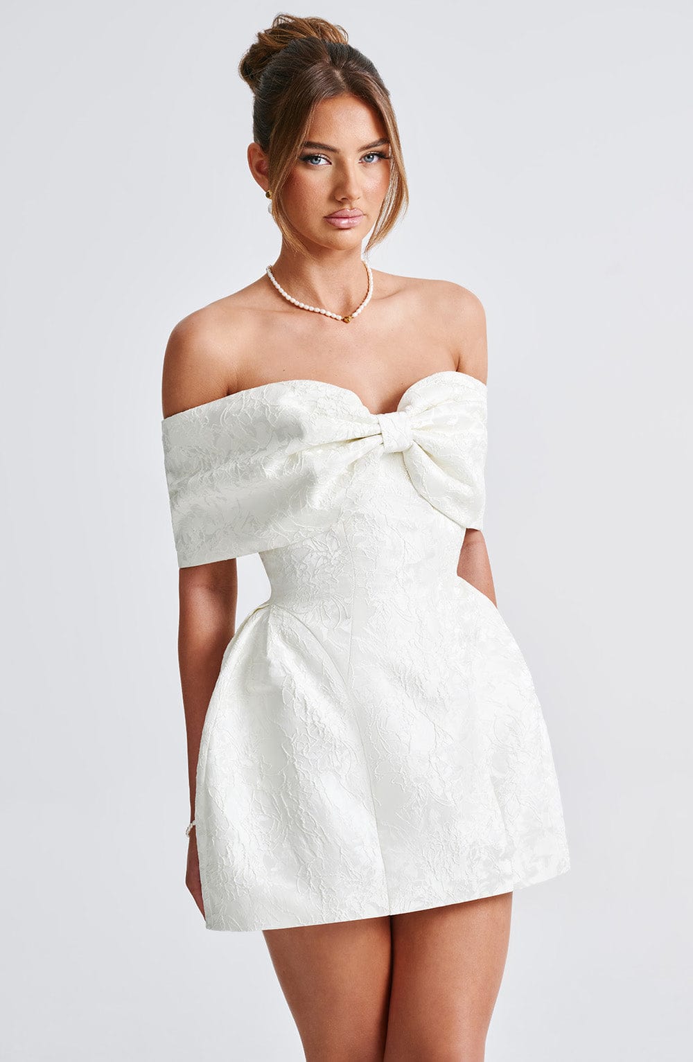 minilena Raquel Mini Dress Ivory
