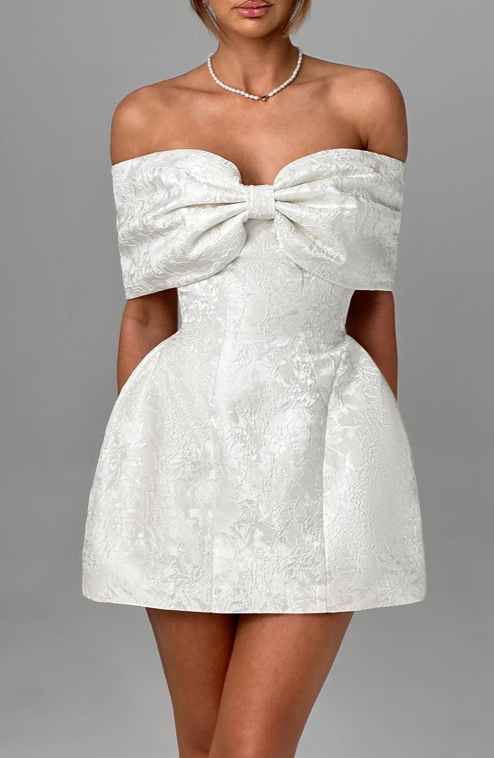 minilena Raquel Mini Dress Ivory