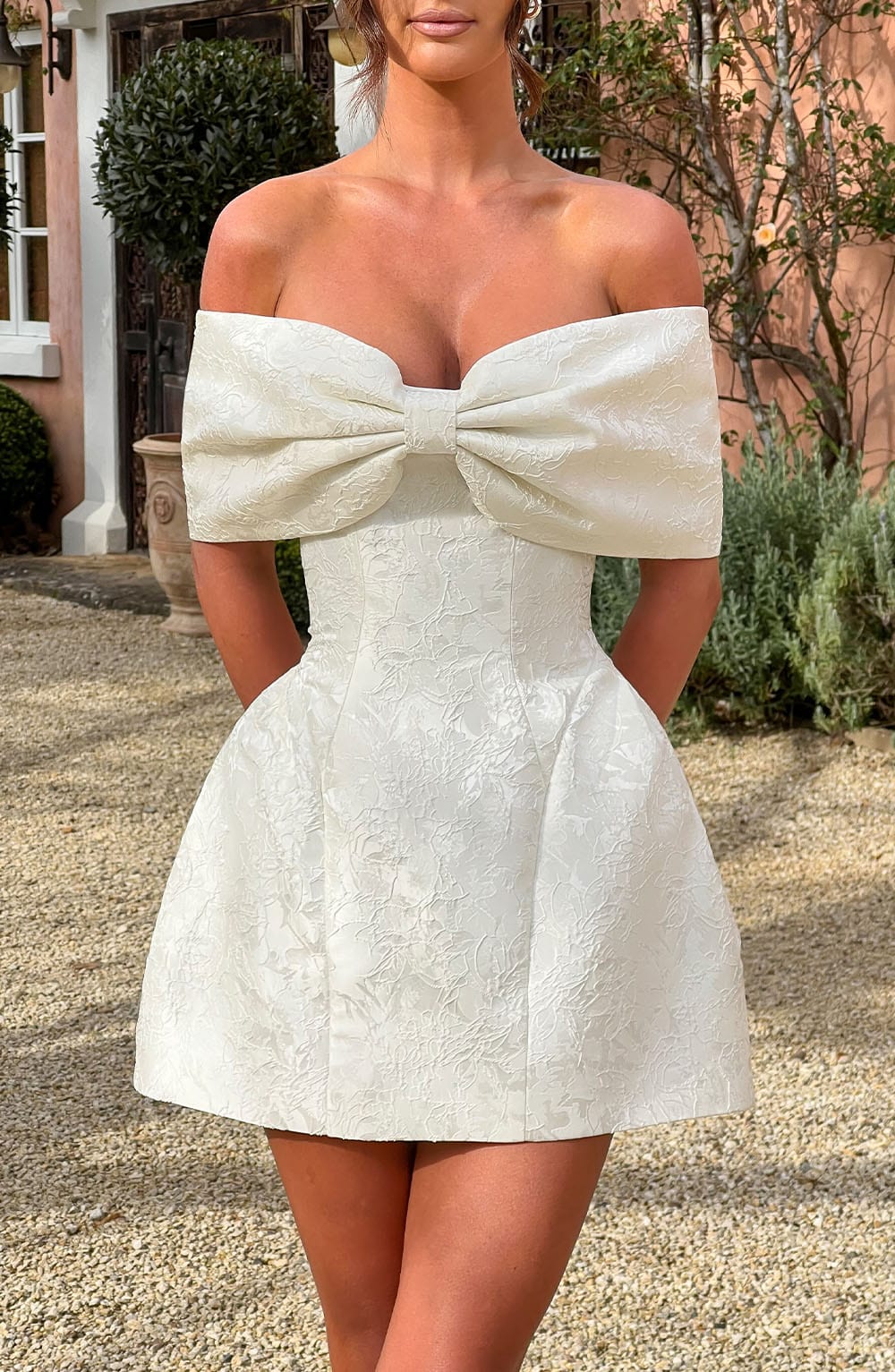 minilena Raquel Mini Dress Ivory