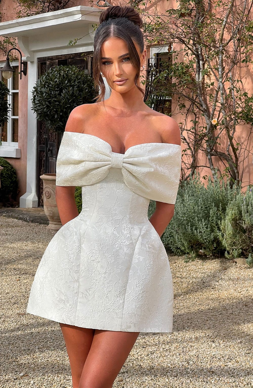 minilena Raquel Mini Dress Ivory