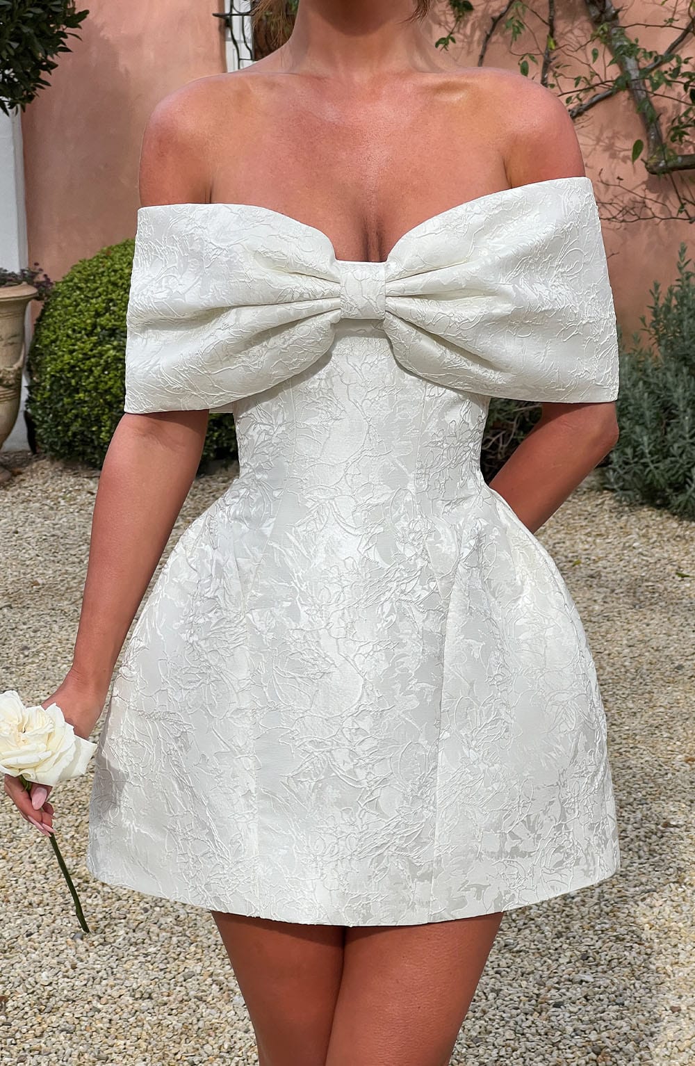 minilena Raquel Mini Dress Ivory