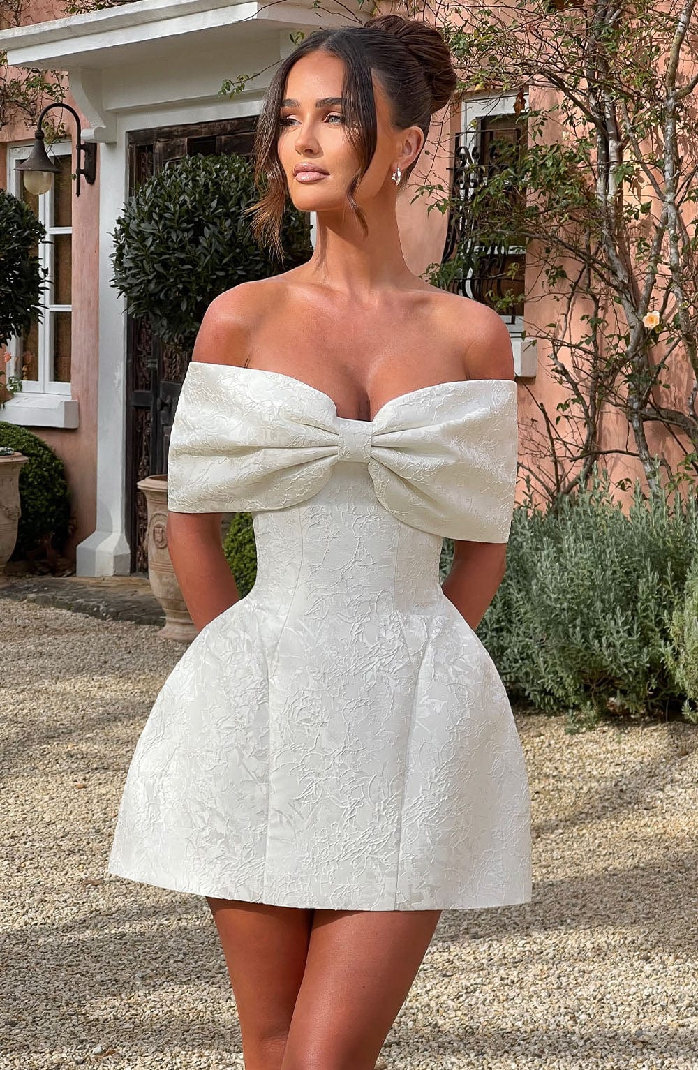minilena Raquel Mini Dress Ivory
