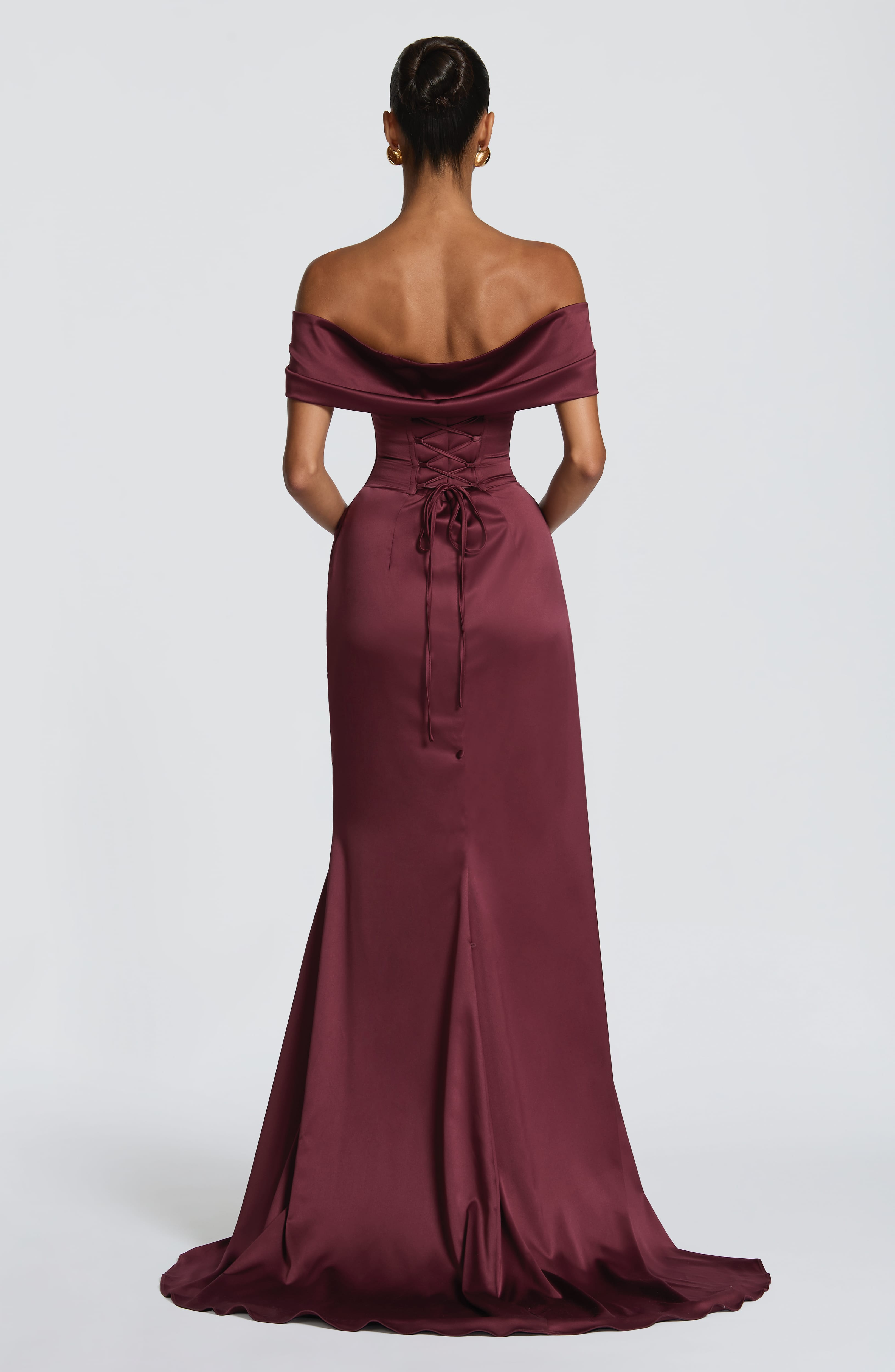 minilena Riona Gown Cherry Lacquer