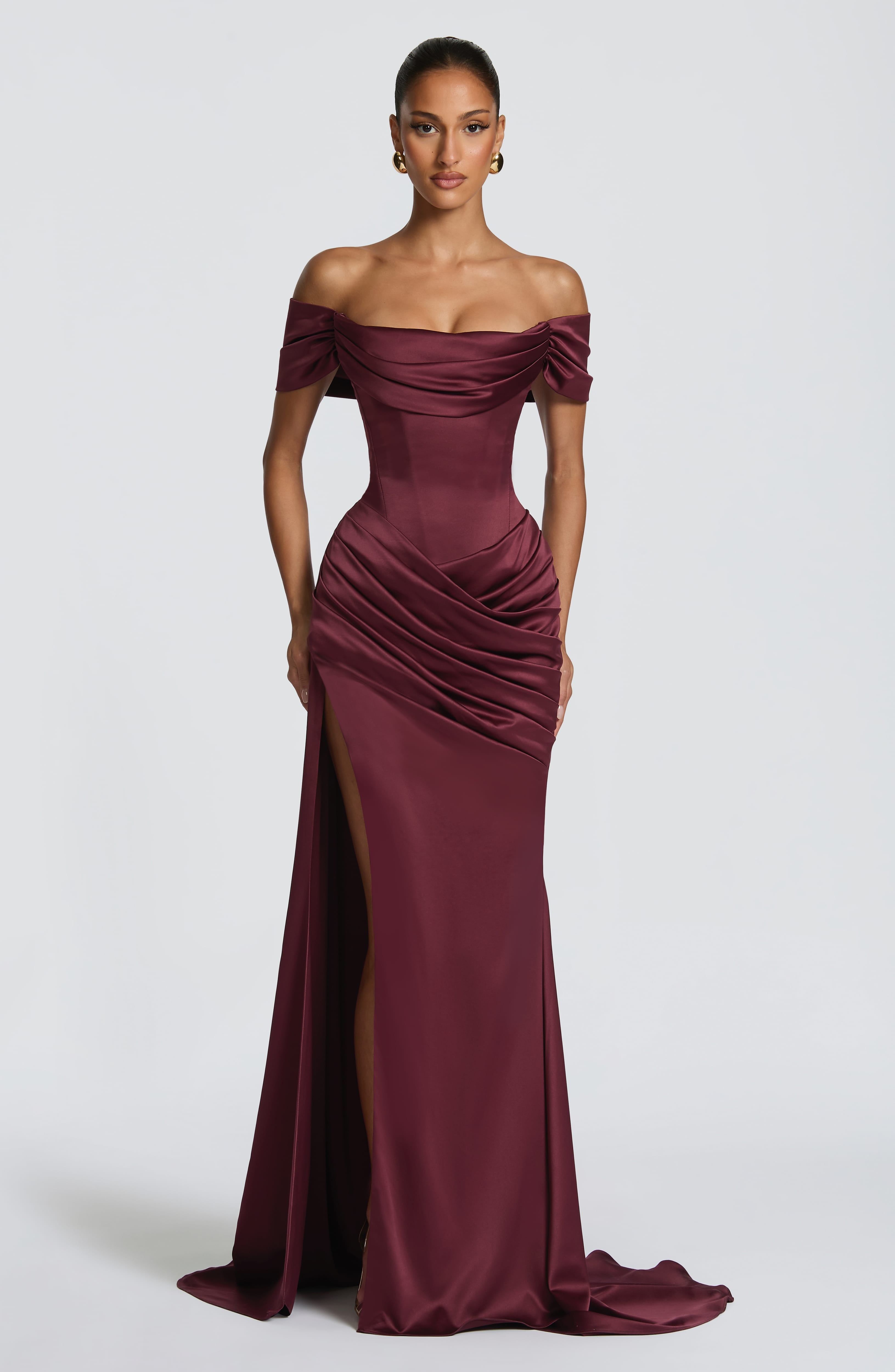 minilena Riona Gown Cherry Lacquer