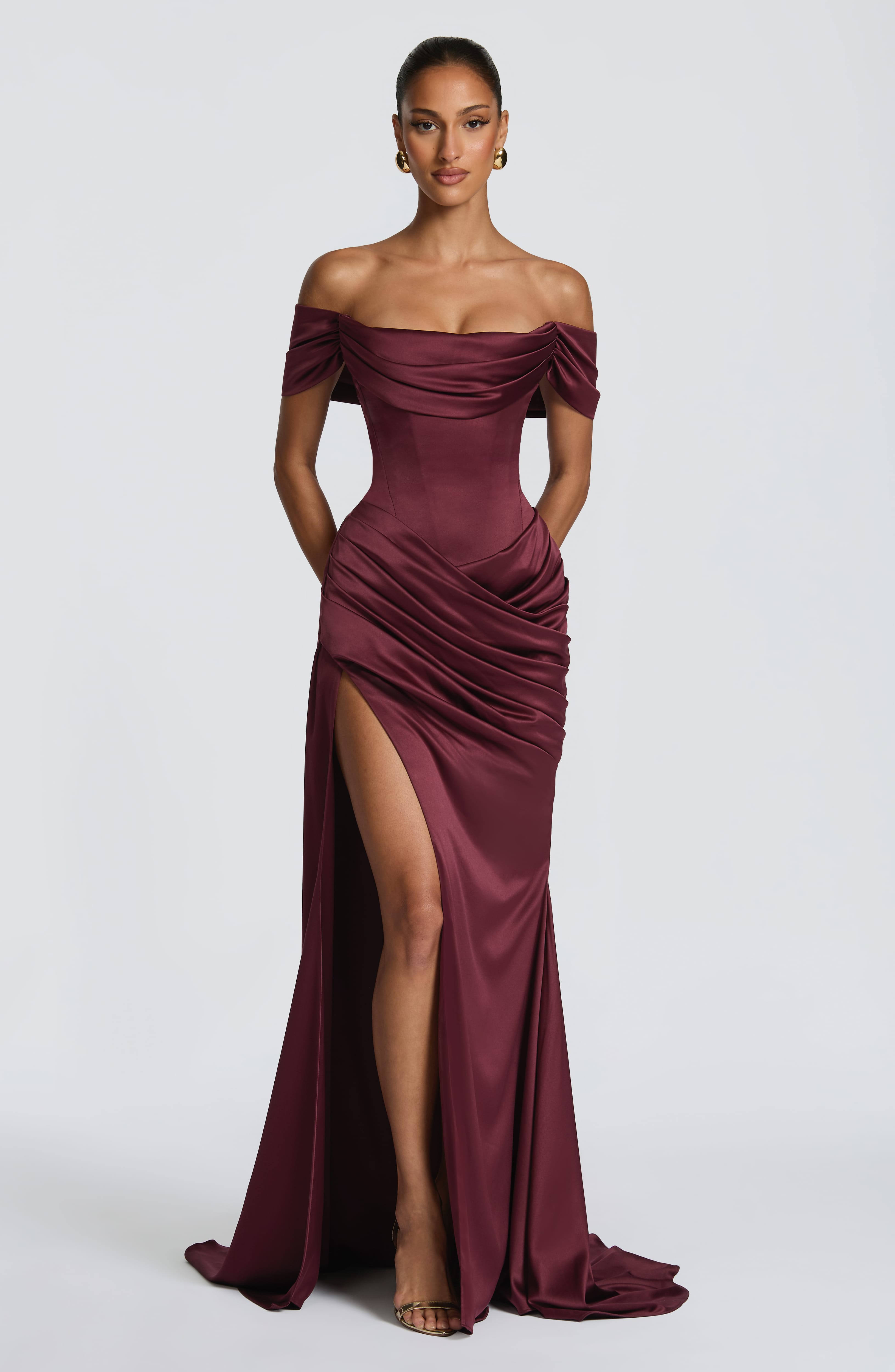 minilena Riona Gown Cherry Lacquer