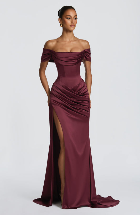 minilena Riona Gown Cherry Lacquer