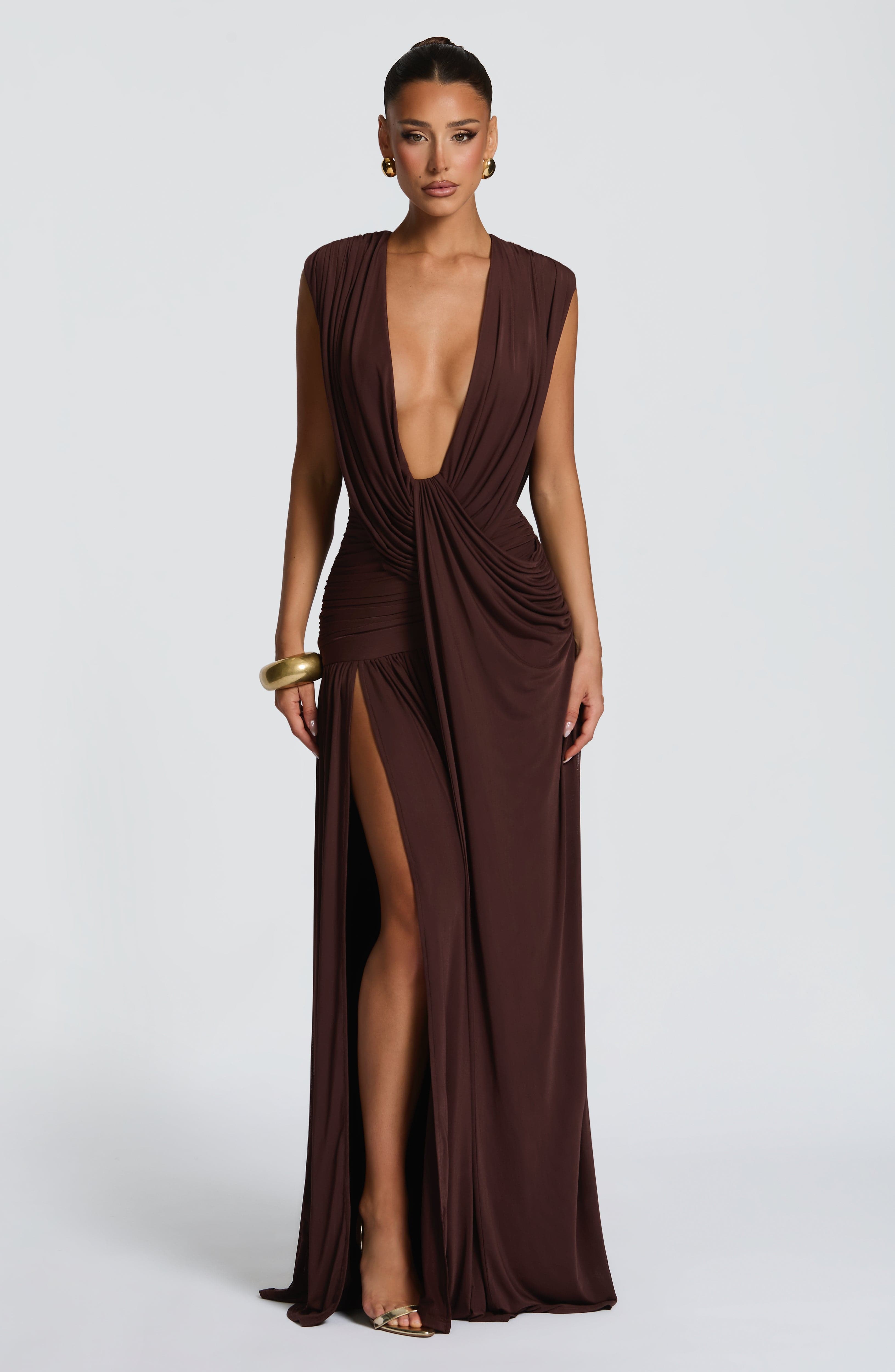 minilena Romilly Gown Plum Brown