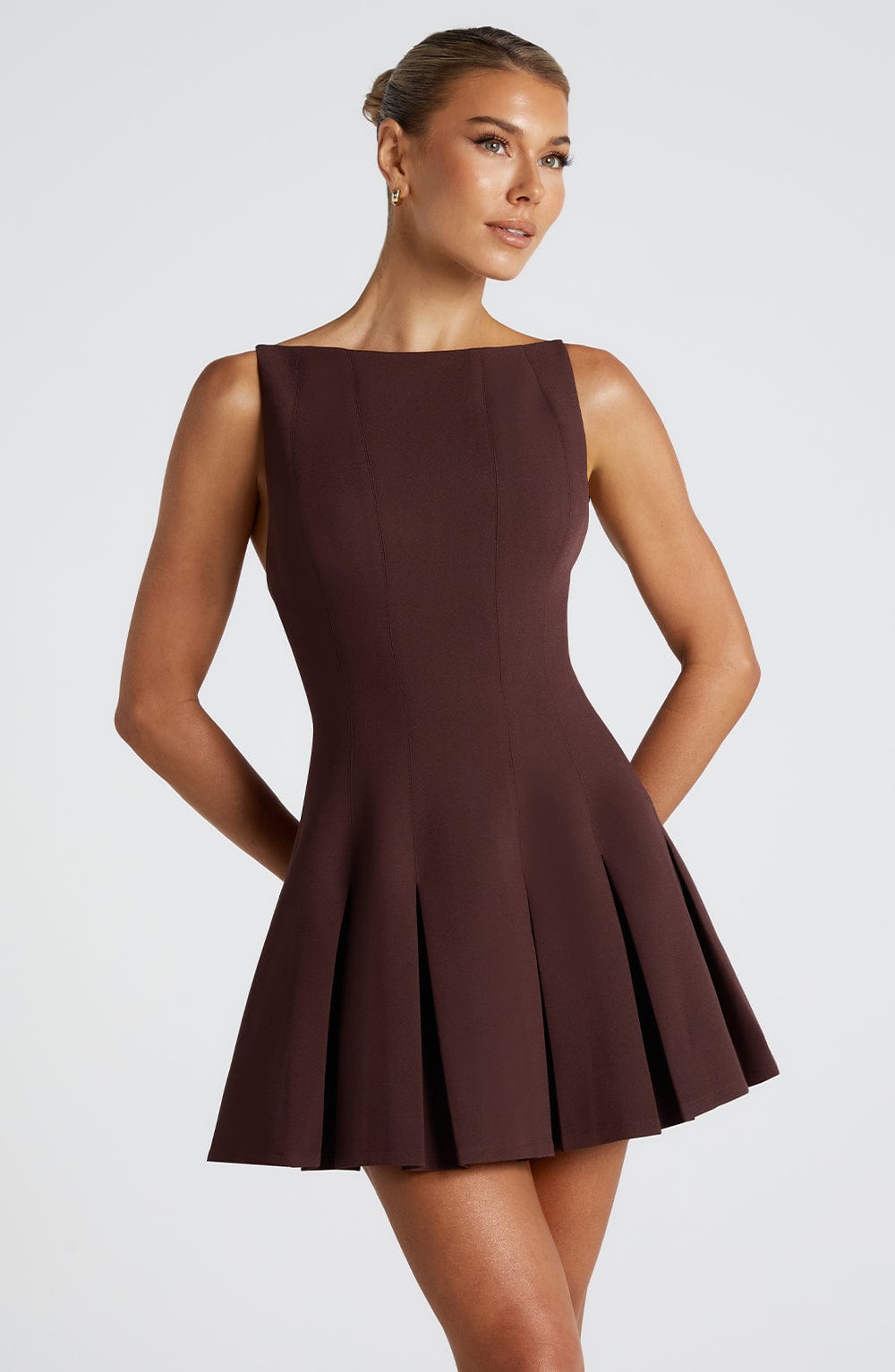 minilena Rory Mini Dress Plum Brown