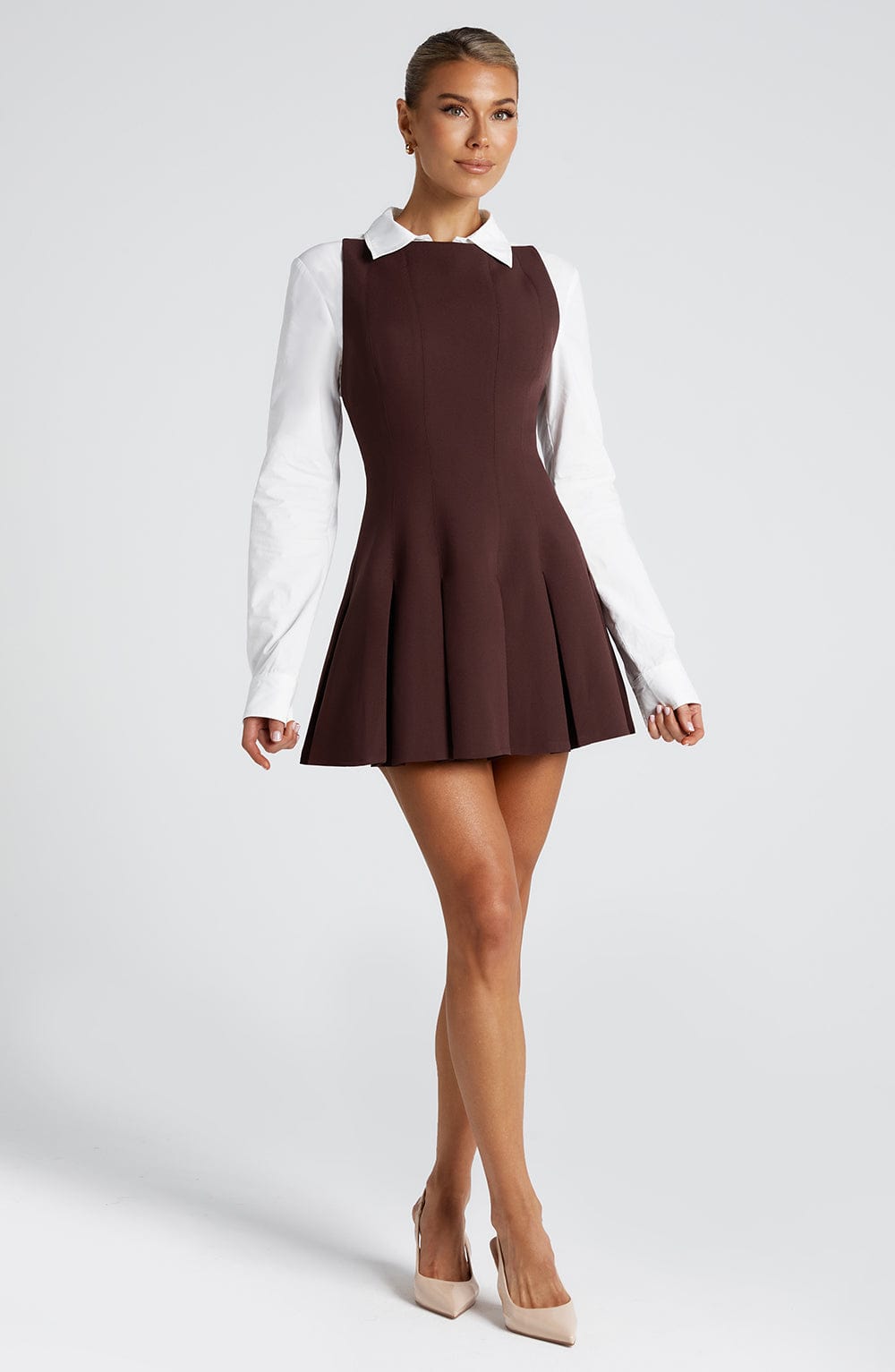 minilena Rory Mini Dress Plum Brown