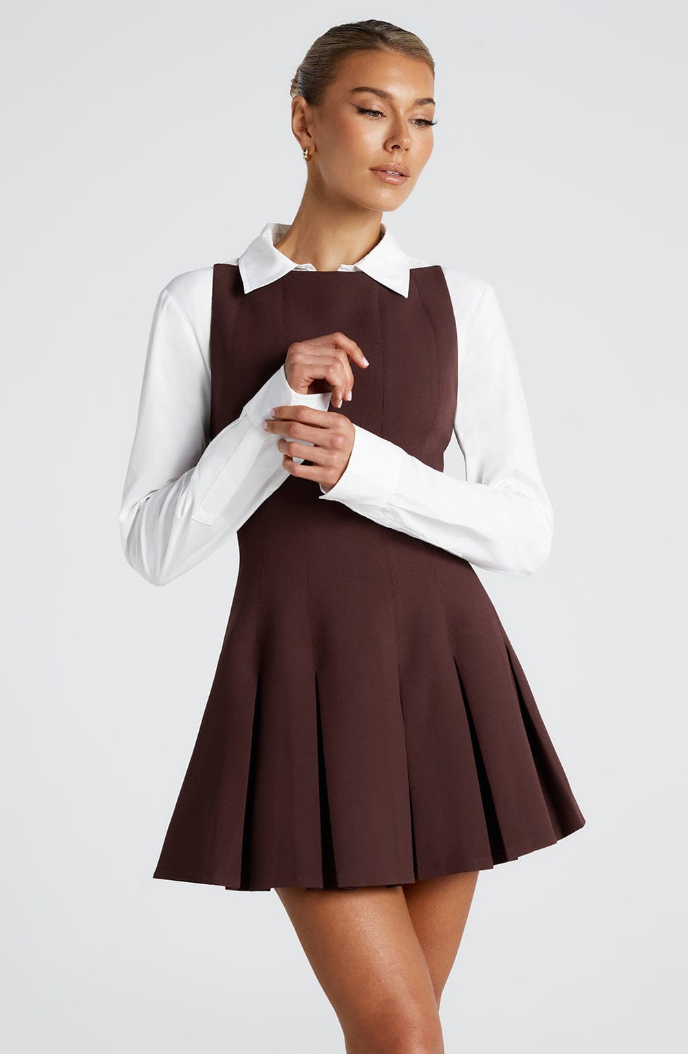 minilena Rory Mini Dress Plum Brown