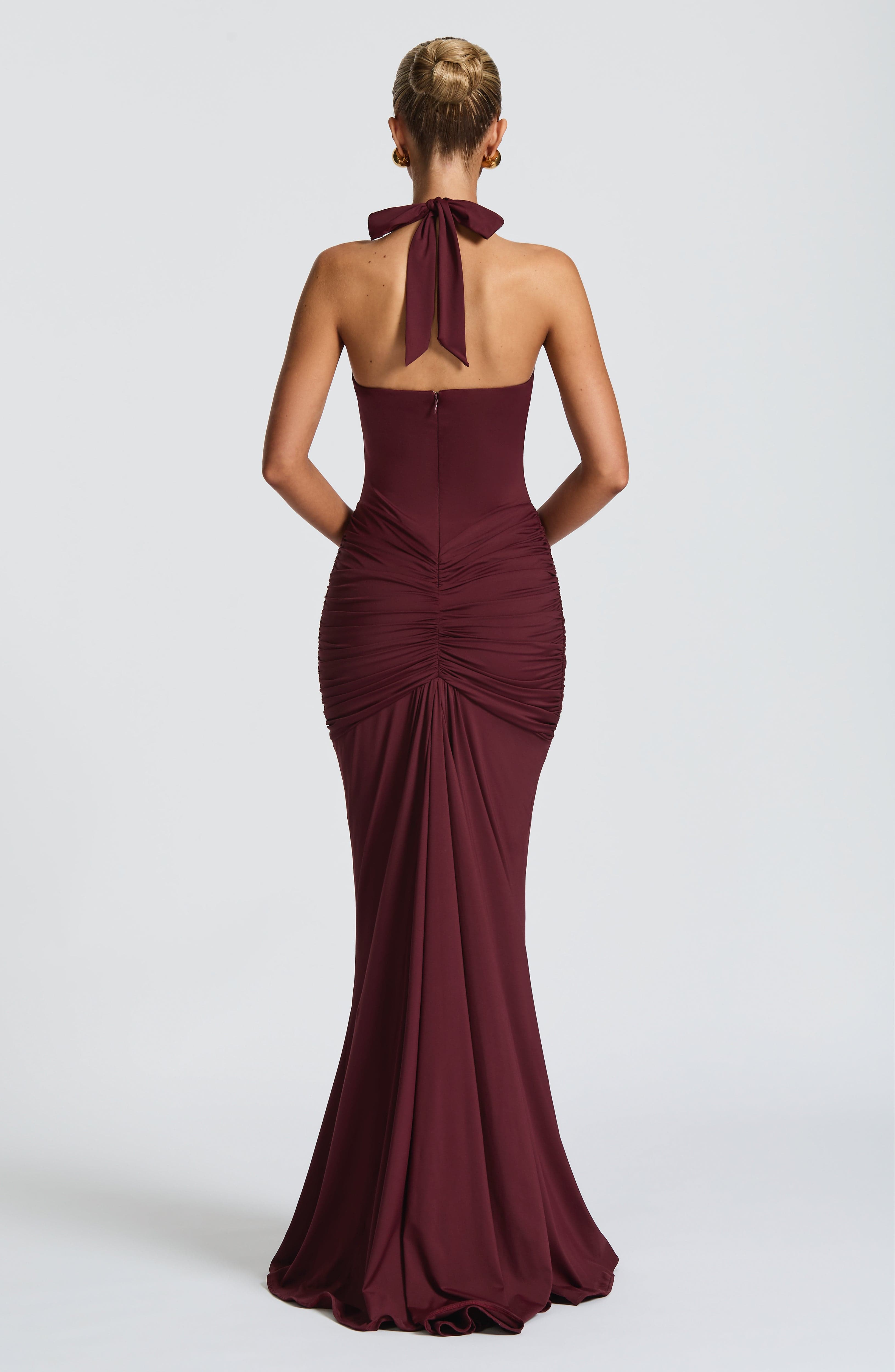 minilena Rosetta Maxi Dress Cherry Lacquer