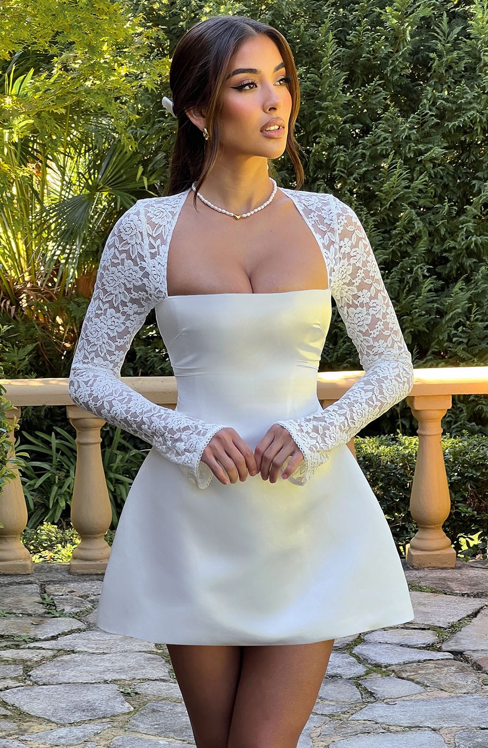 minilena Sadie Mini Dress Ivory