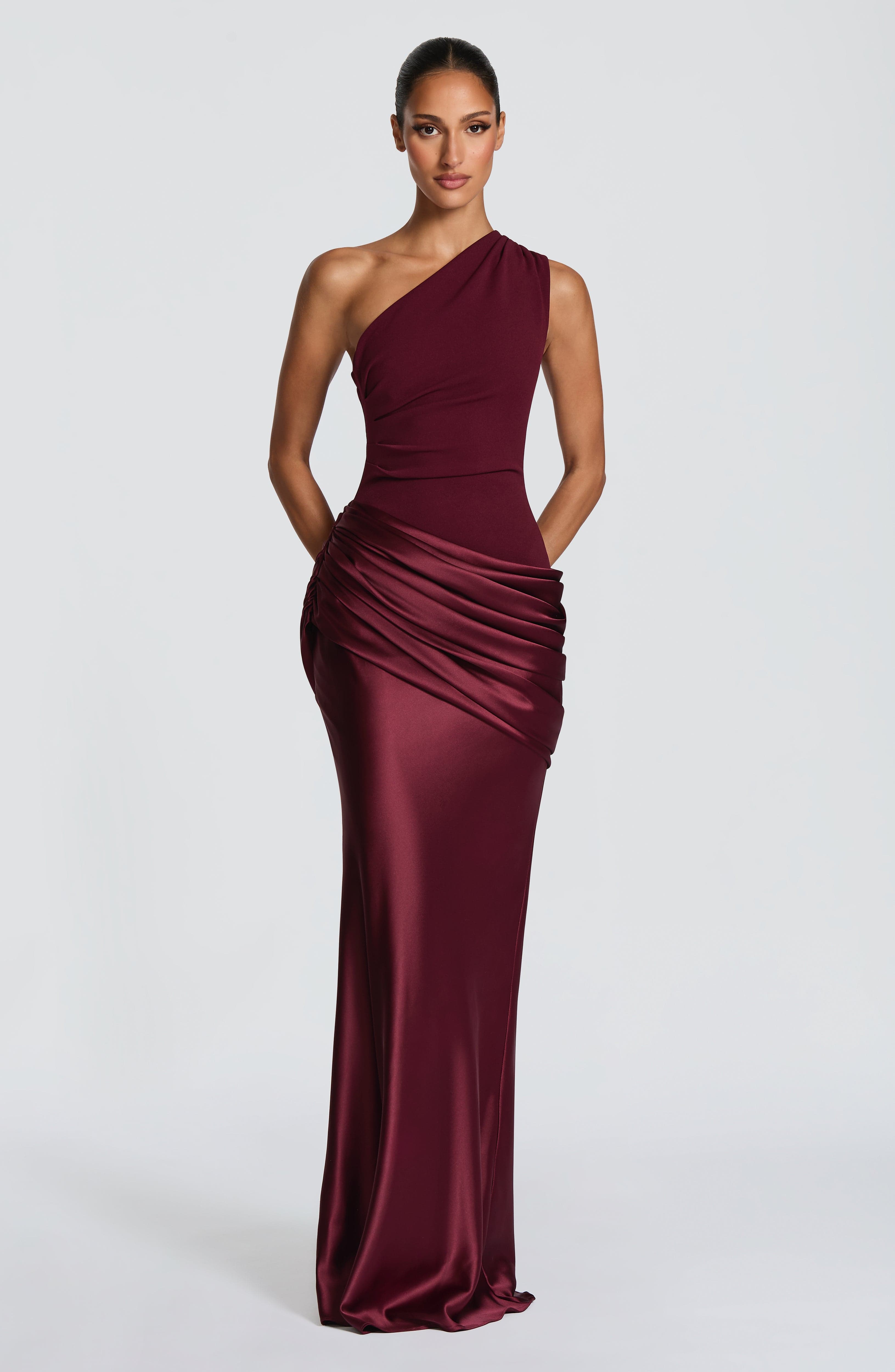 minilena Sadona Maxi Dress Cherry Lacquer