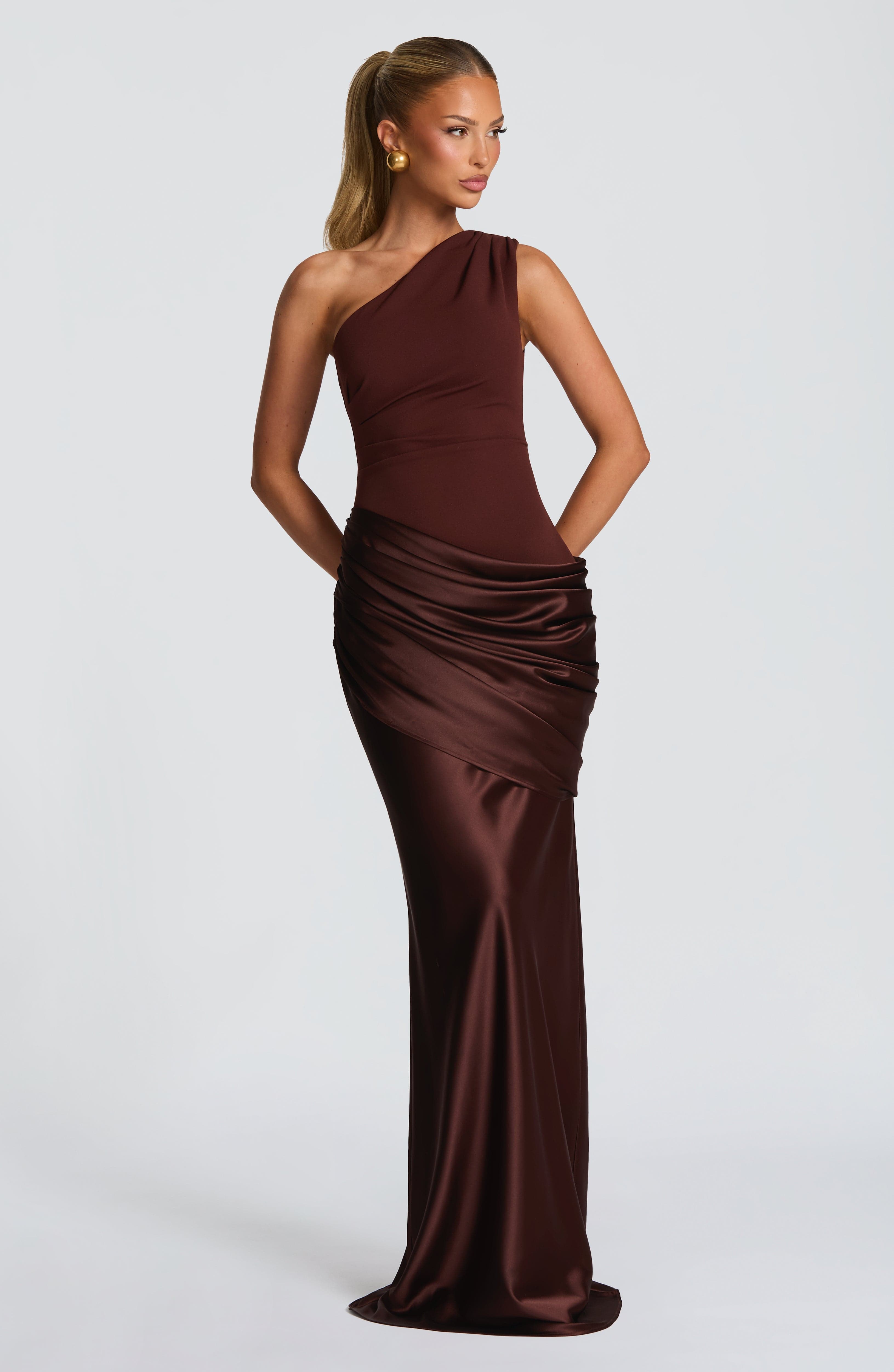 minilena Sadona Maxi Dress Plum Brown
