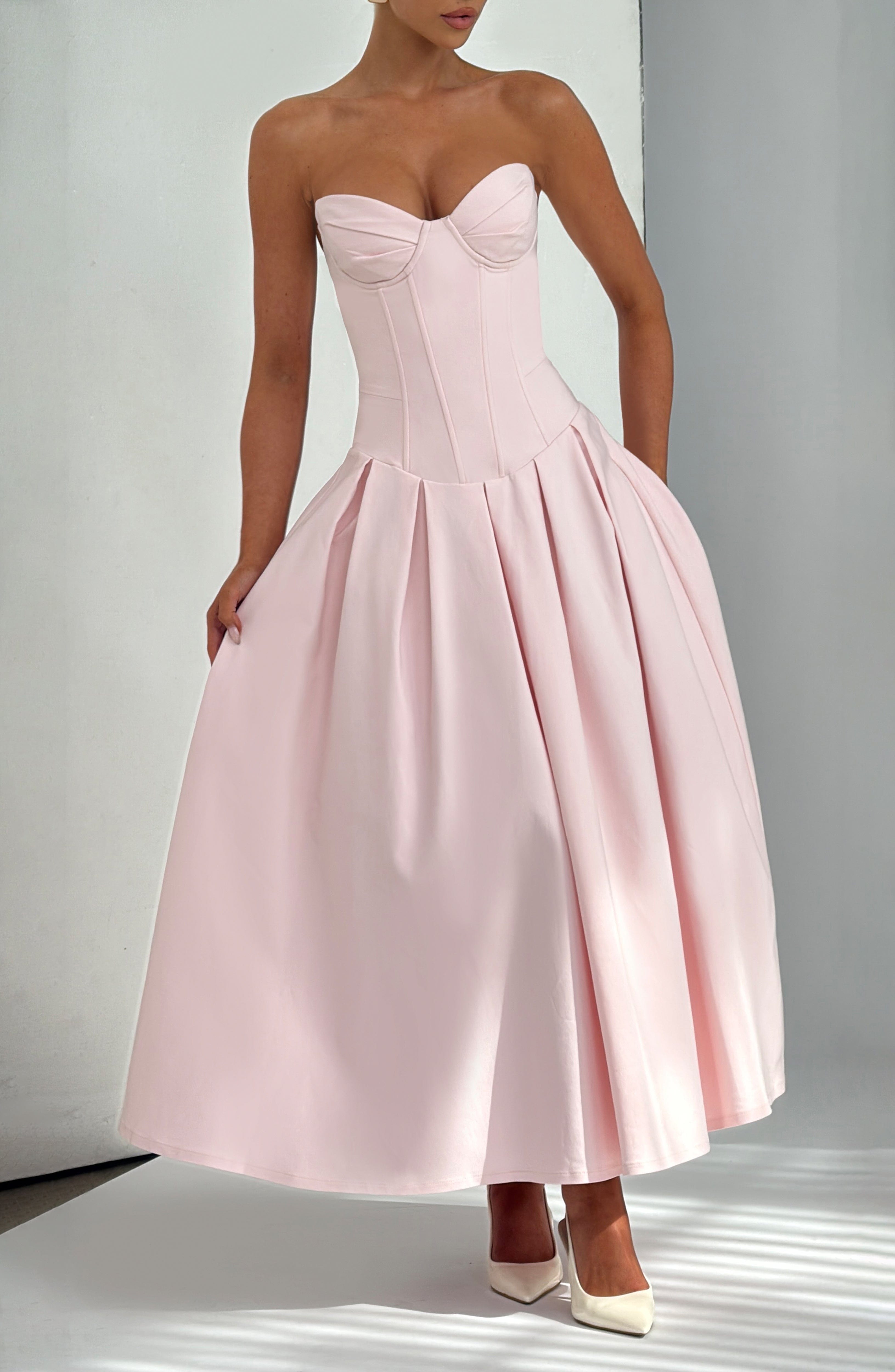 minilena Salma Midi Dress Blush