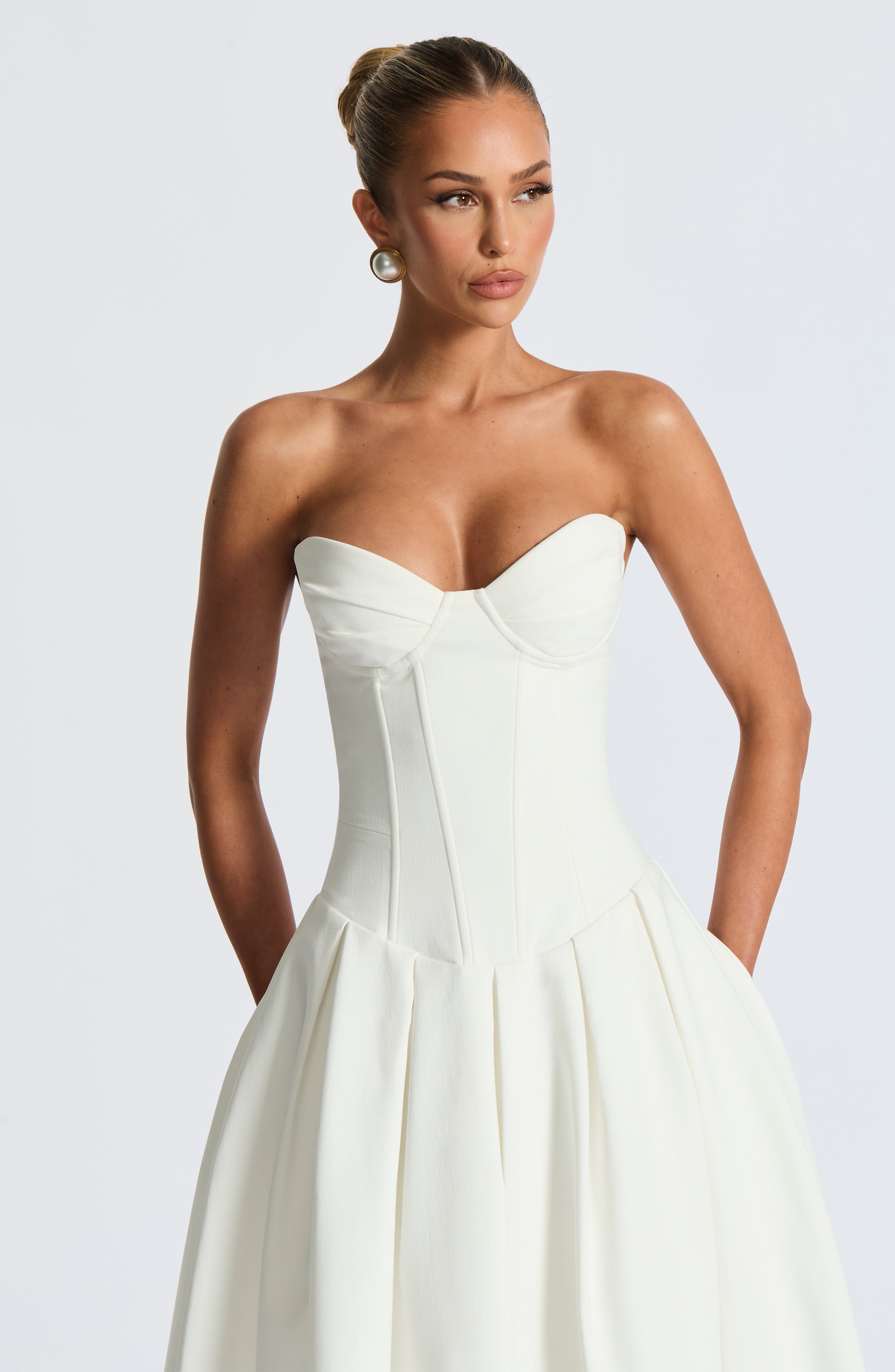 minilena Salma Midi Dress Ivory