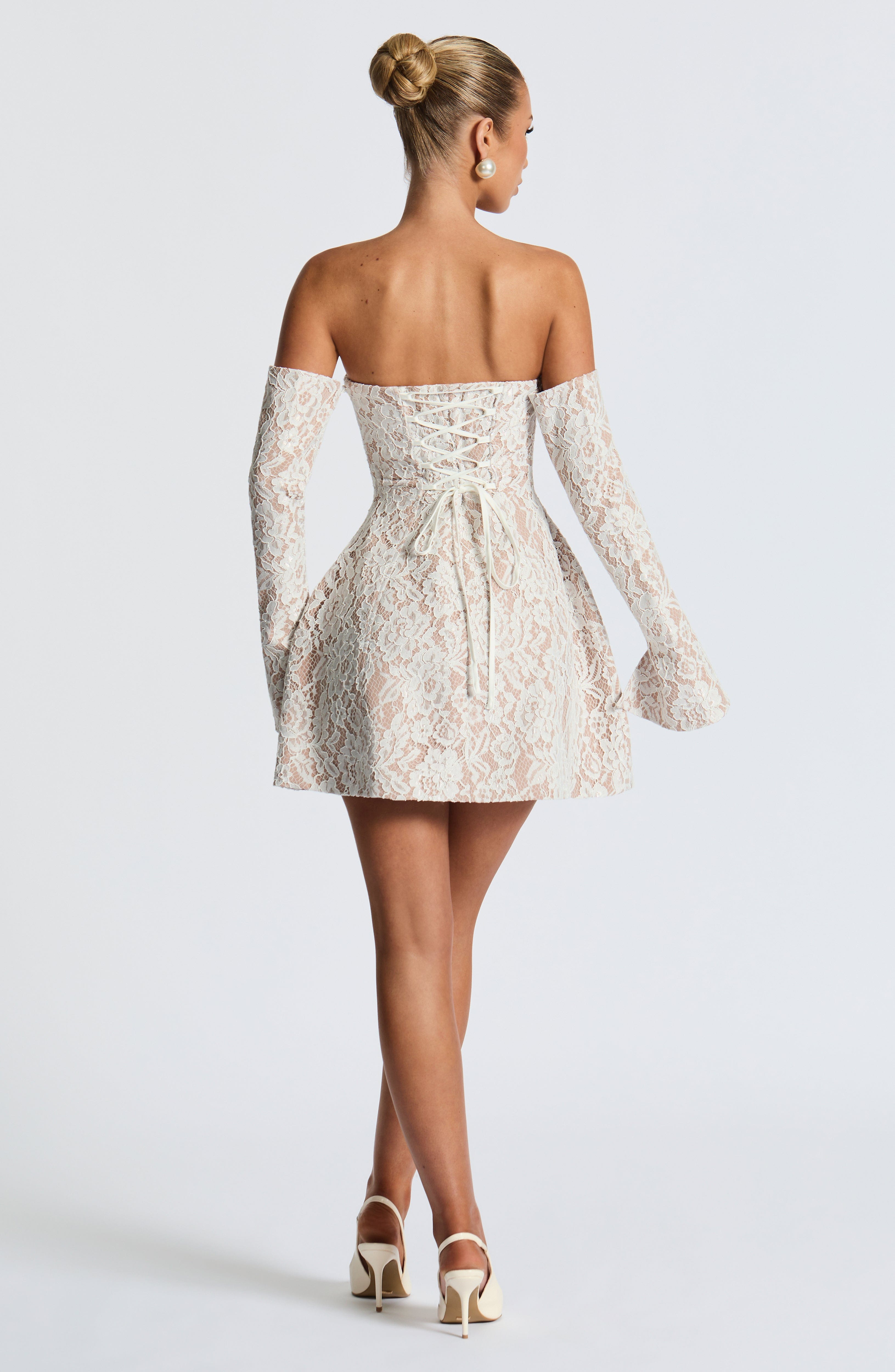 minilena Salone Mini Dress Ivory