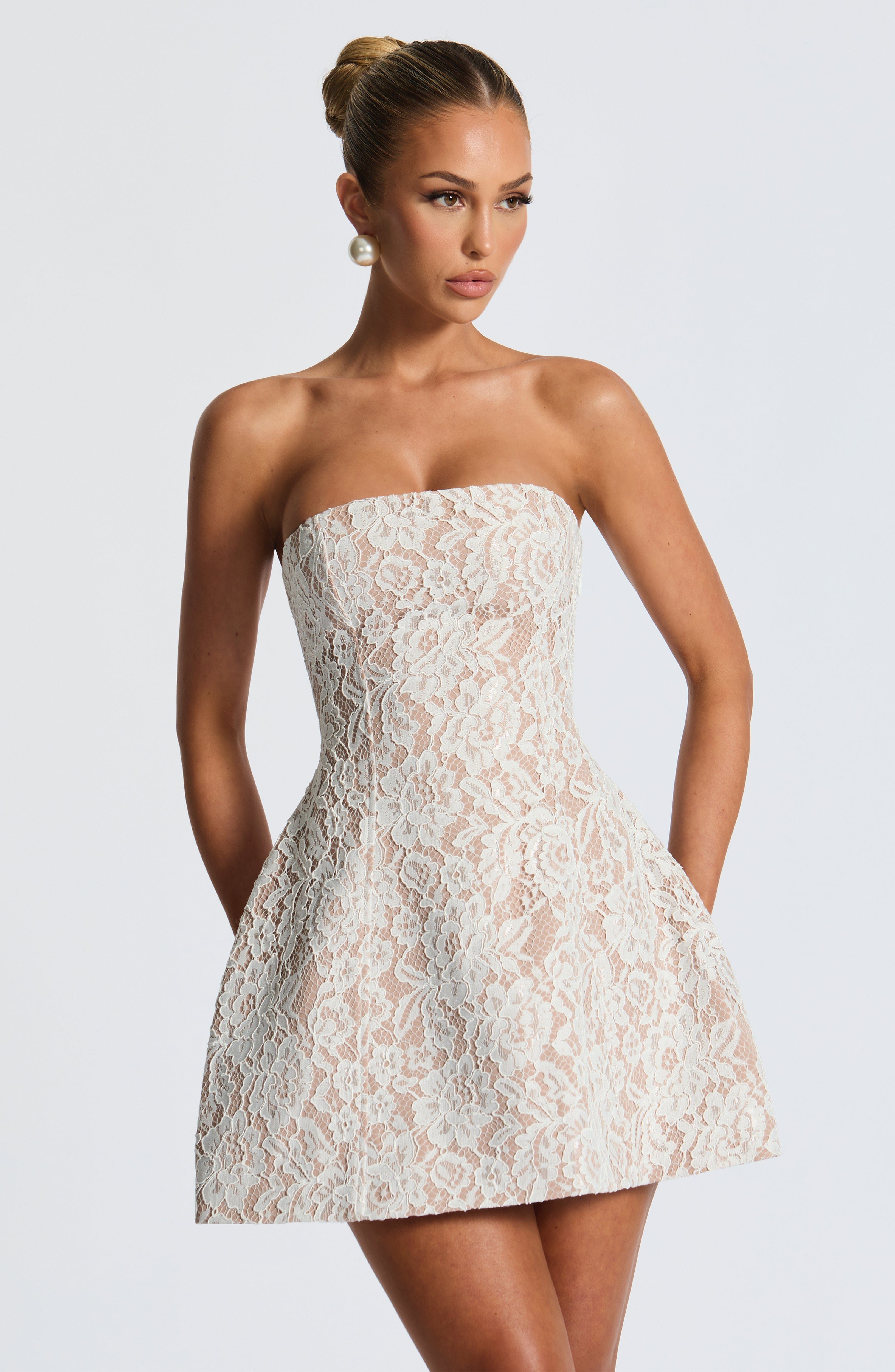 minilena Salone Mini Dress Ivory
