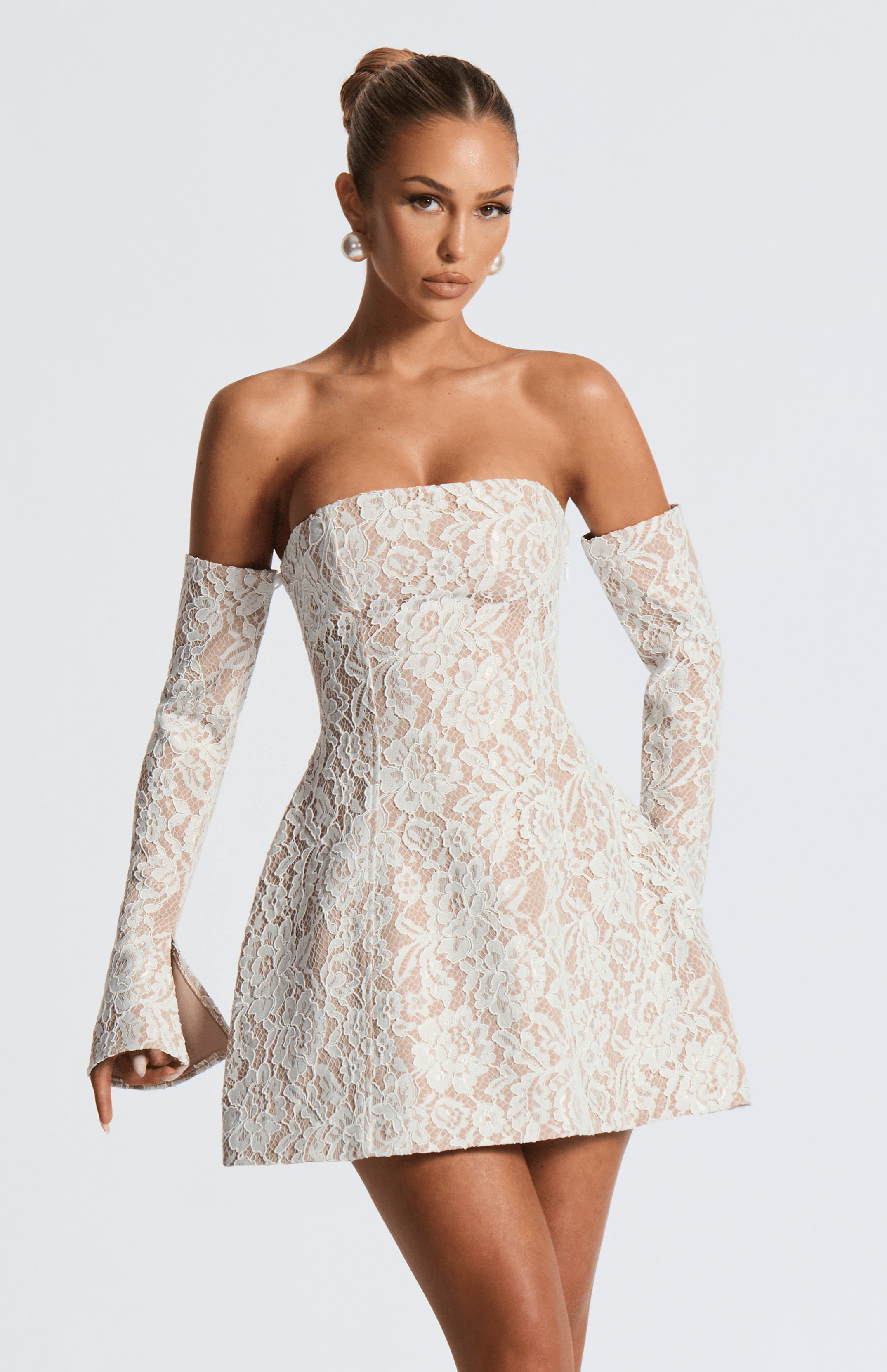 minilena Salone Mini Dress Ivory