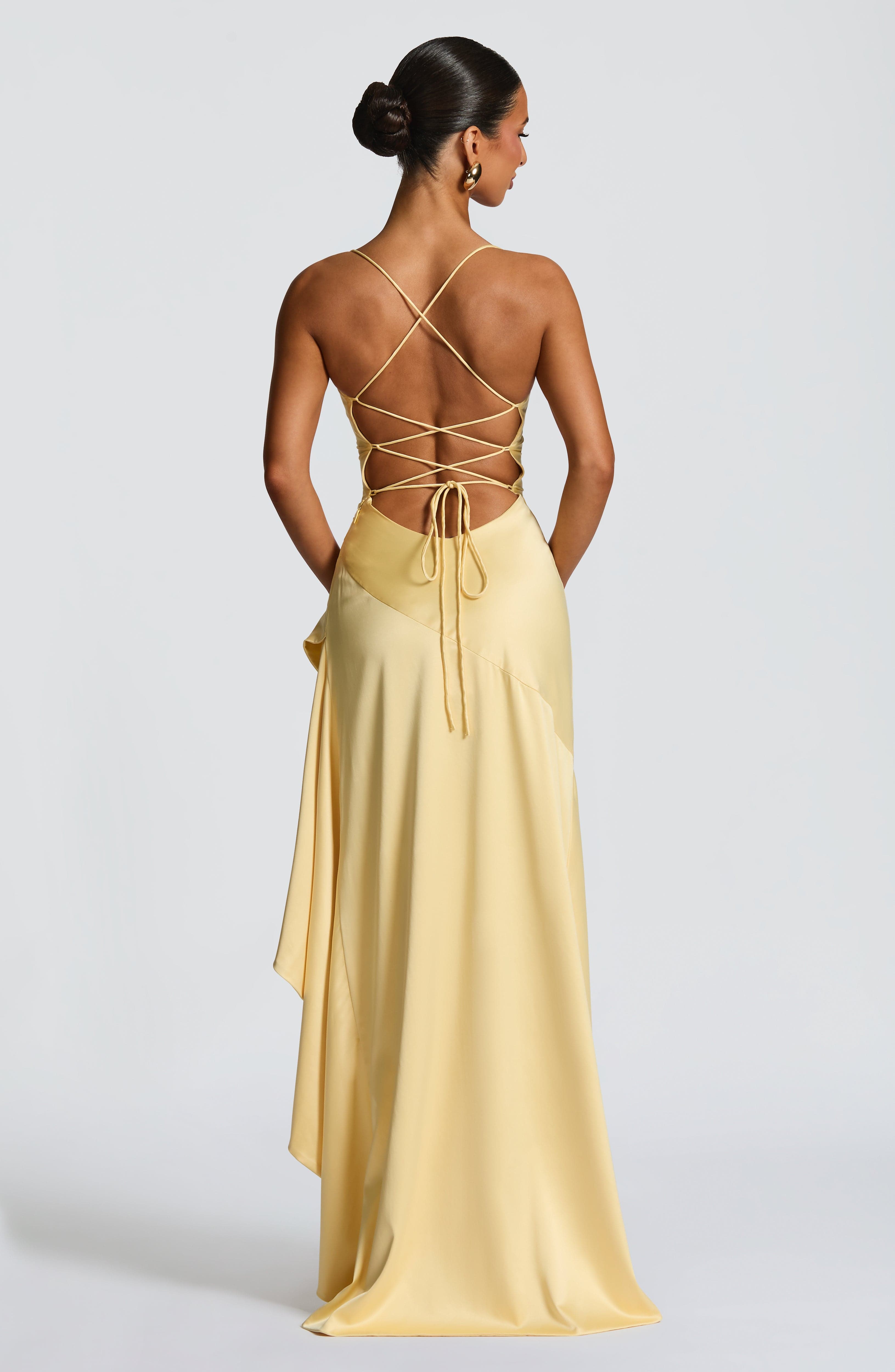 minilena Samira Maxi Dress Lemon
