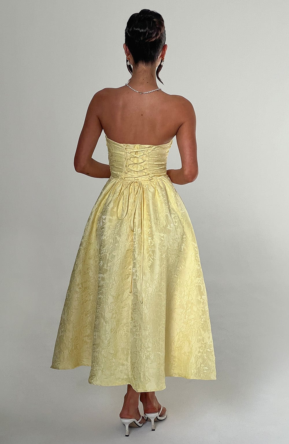 minilena Saoirse Midi Dress Lemon