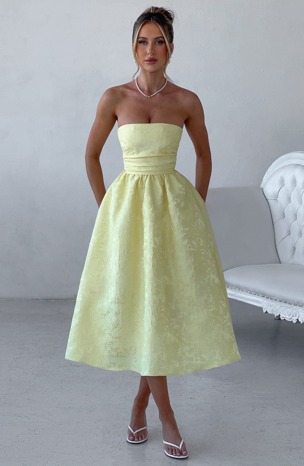 minilena Saoirse Midi Dress Lemon