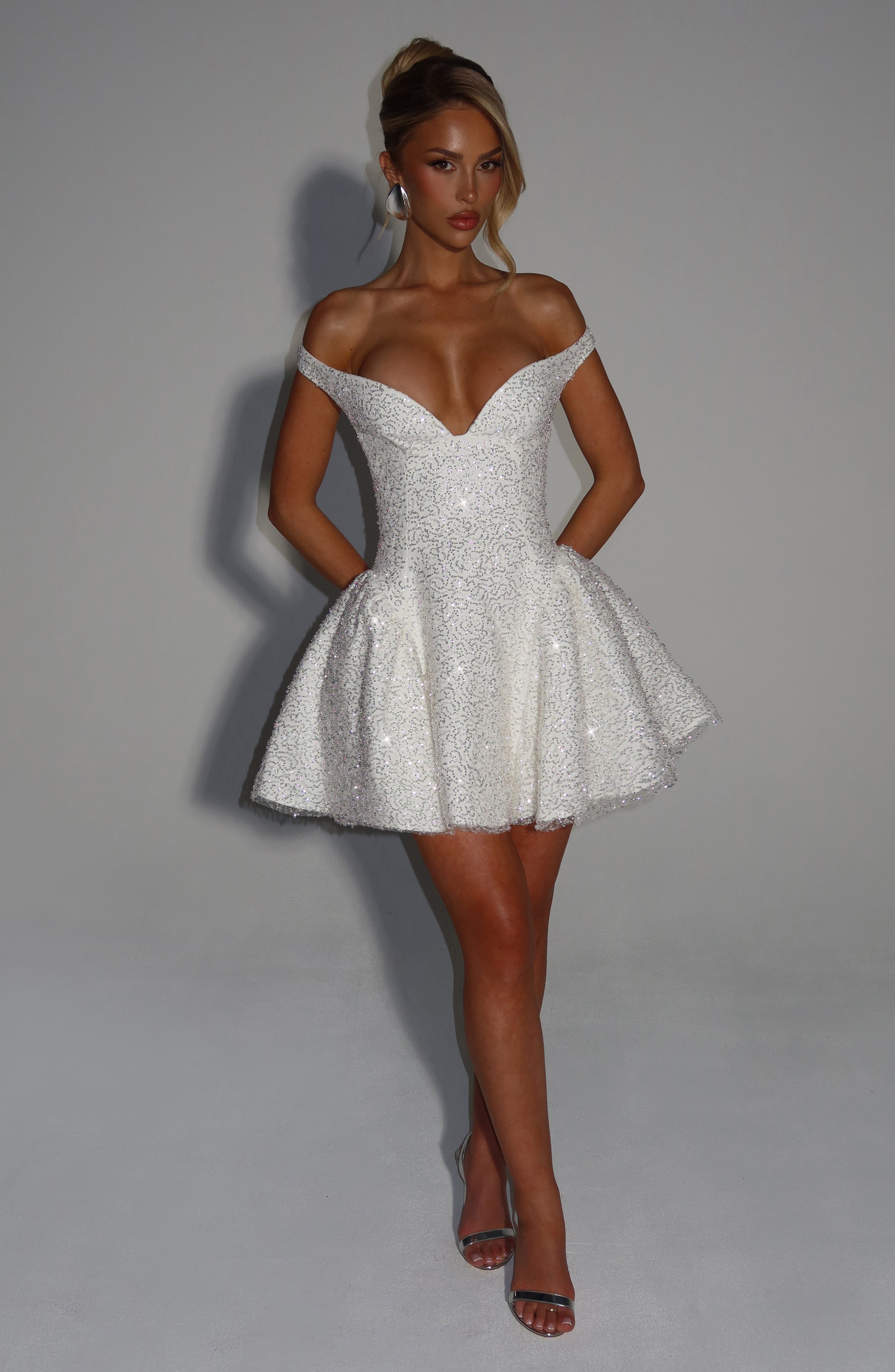 minilena Sapphire Mini Dress Ivory