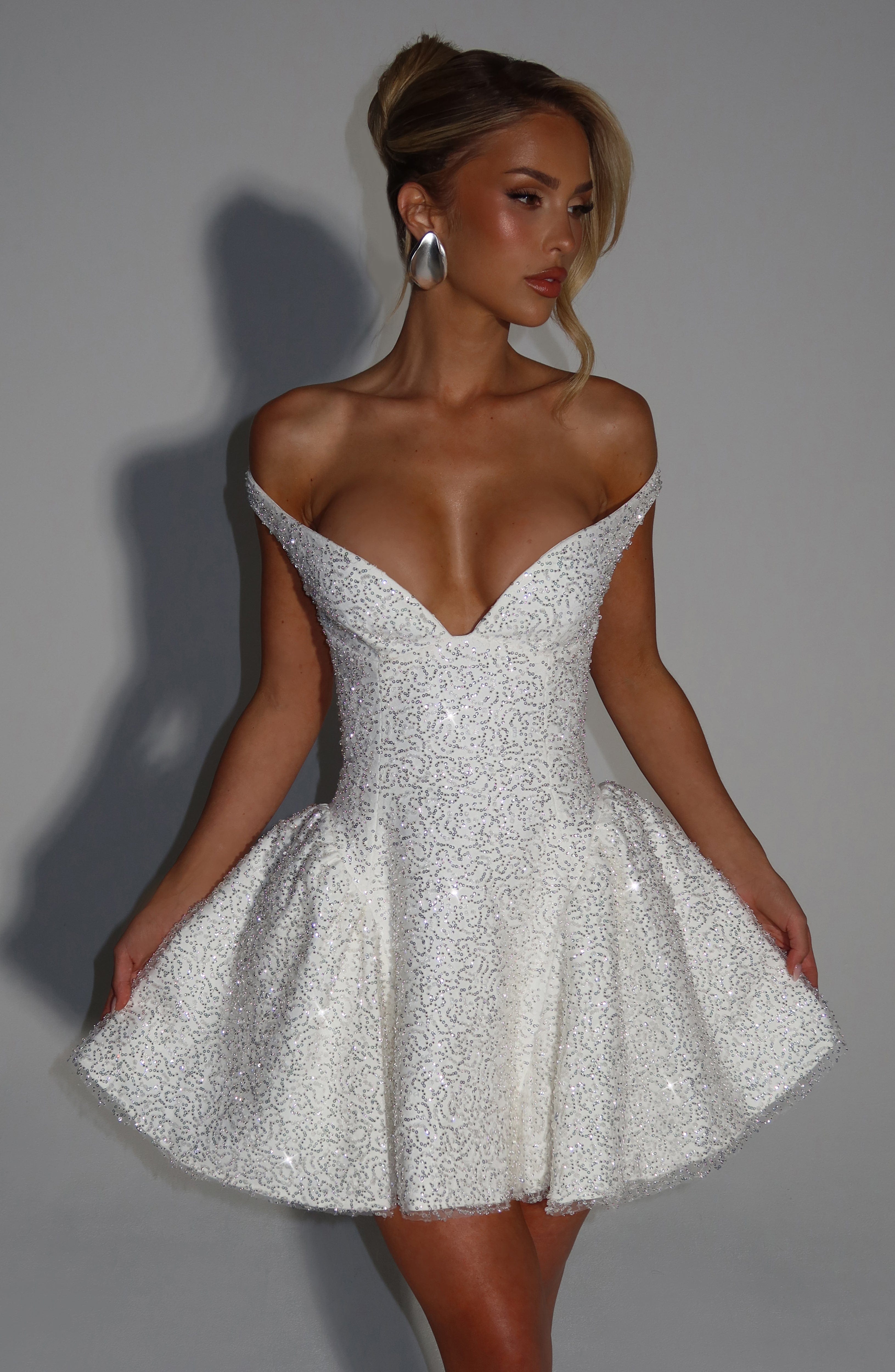 minilena Sapphire Mini Dress Ivory