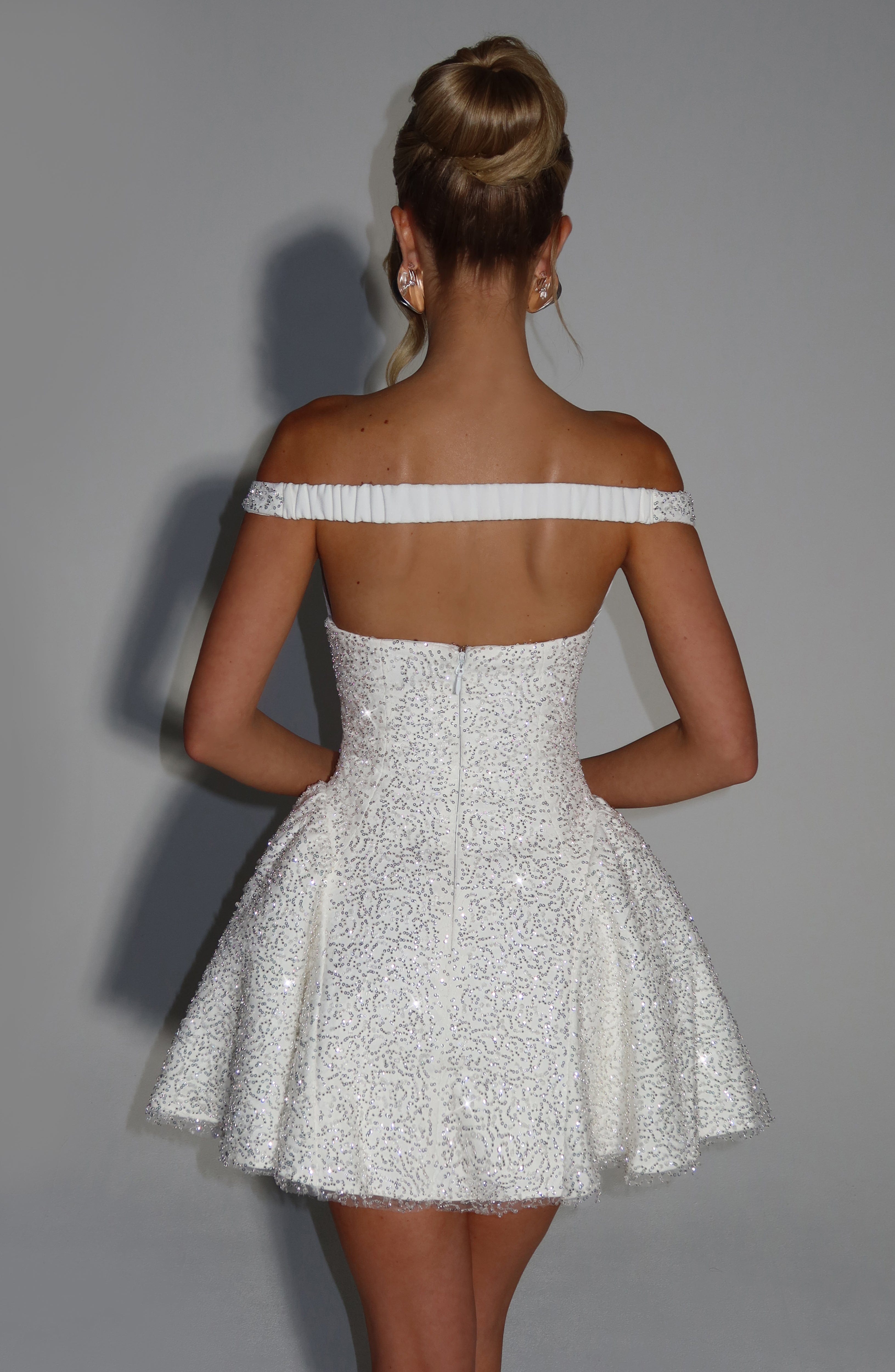 minilena Sapphire Mini Dress Ivory