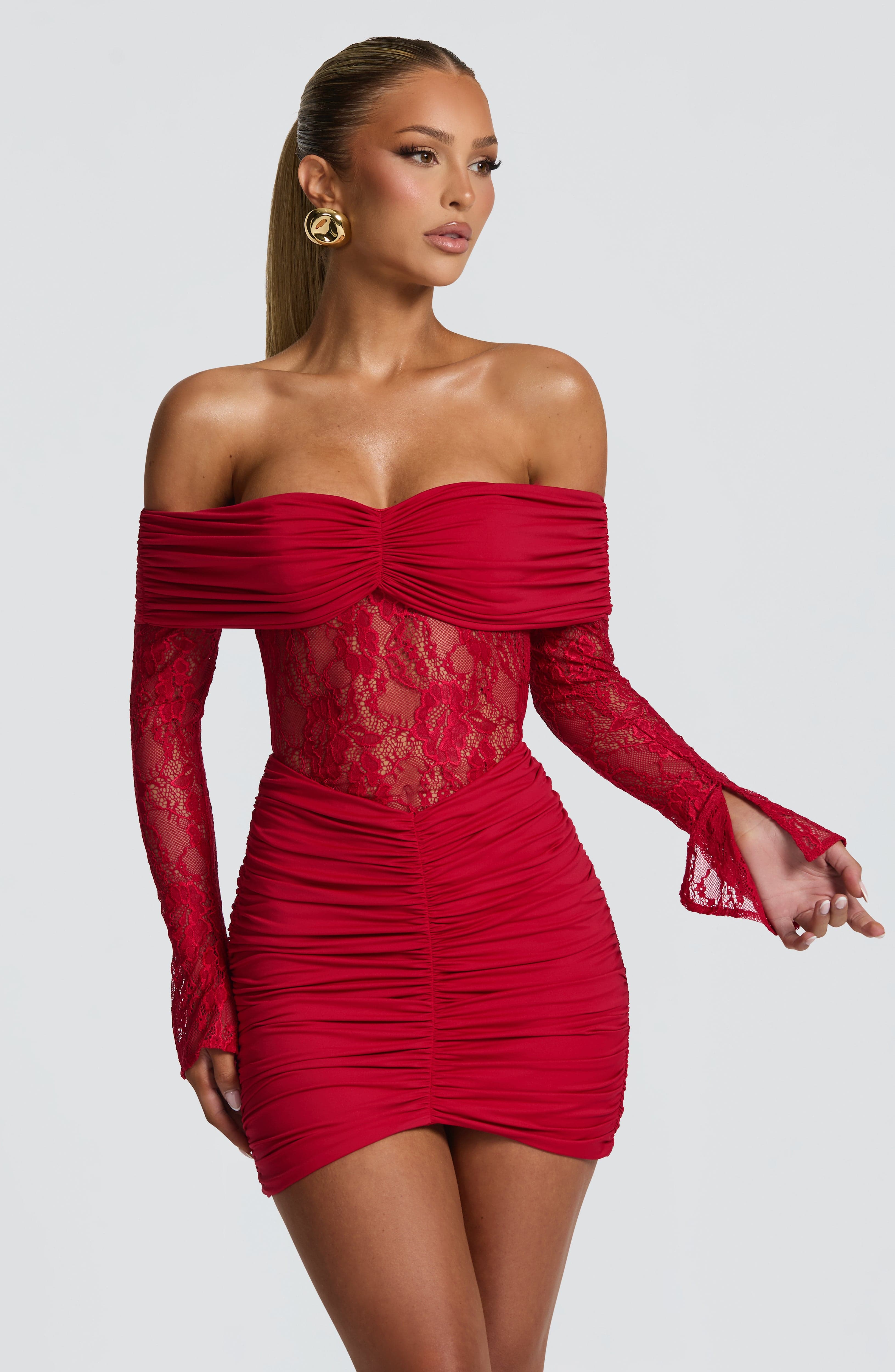 minilena Sauline Mini Dress Red